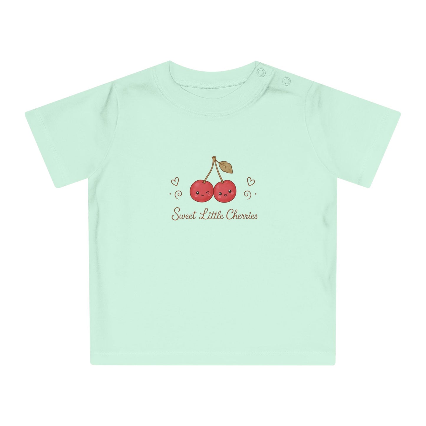 Organic Baby Cherry Shirt, Sweet Little Cherries Tee, Cute Fruit Baby T Shirt, Minimal Baby Outfit, Organic Infant Tee, Twins T-Shirt NB-24M