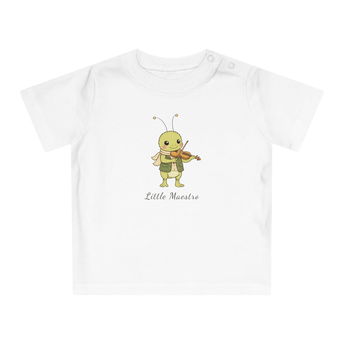 Organic Baby Music Shirt | Violin Baby T-Shirt NB-24M
