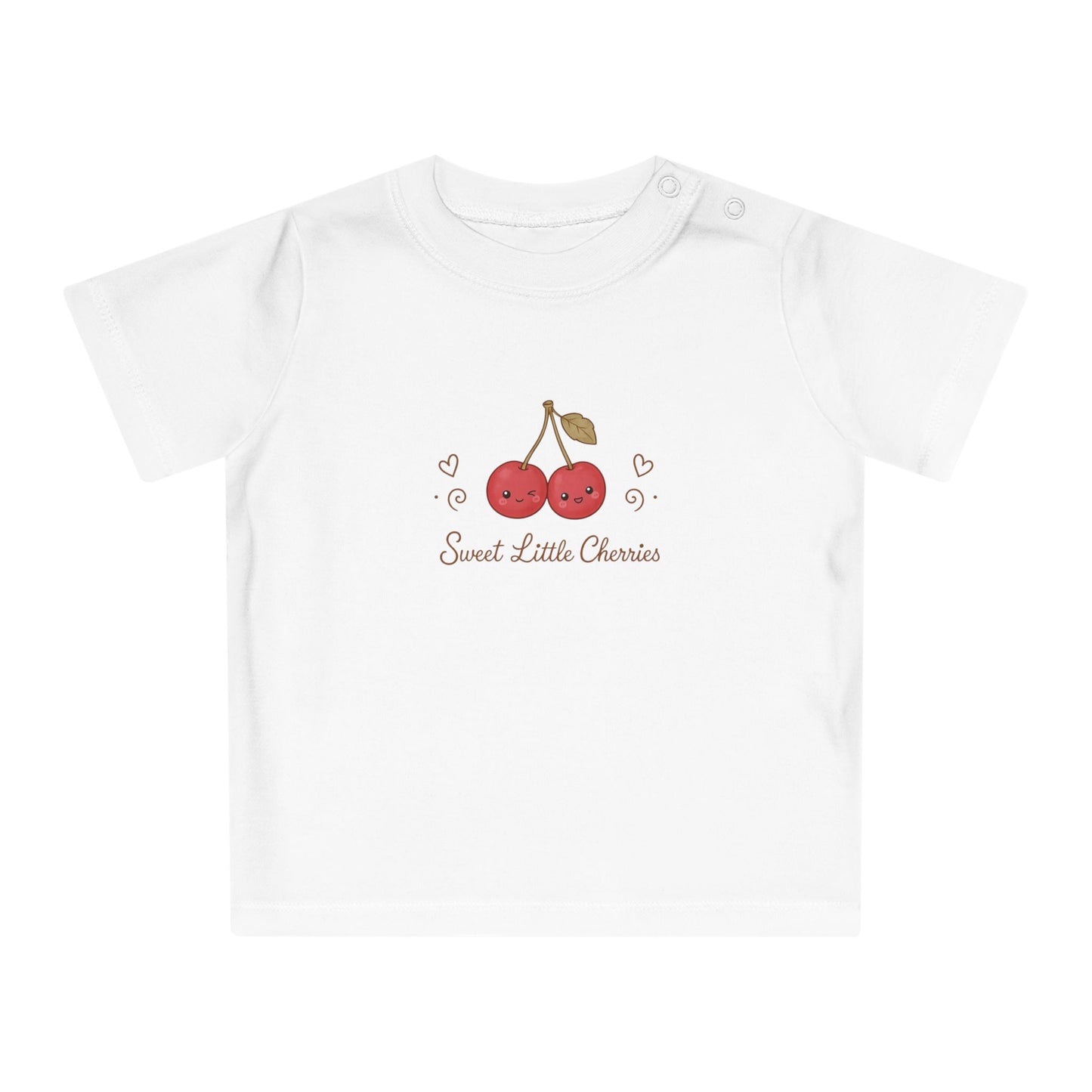 Organic Baby Cherry Shirt, Sweet Little Cherries Tee, Cute Fruit Baby T Shirt, Minimal Baby Outfit, Organic Infant Tee, Twins T-Shirt NB-24M