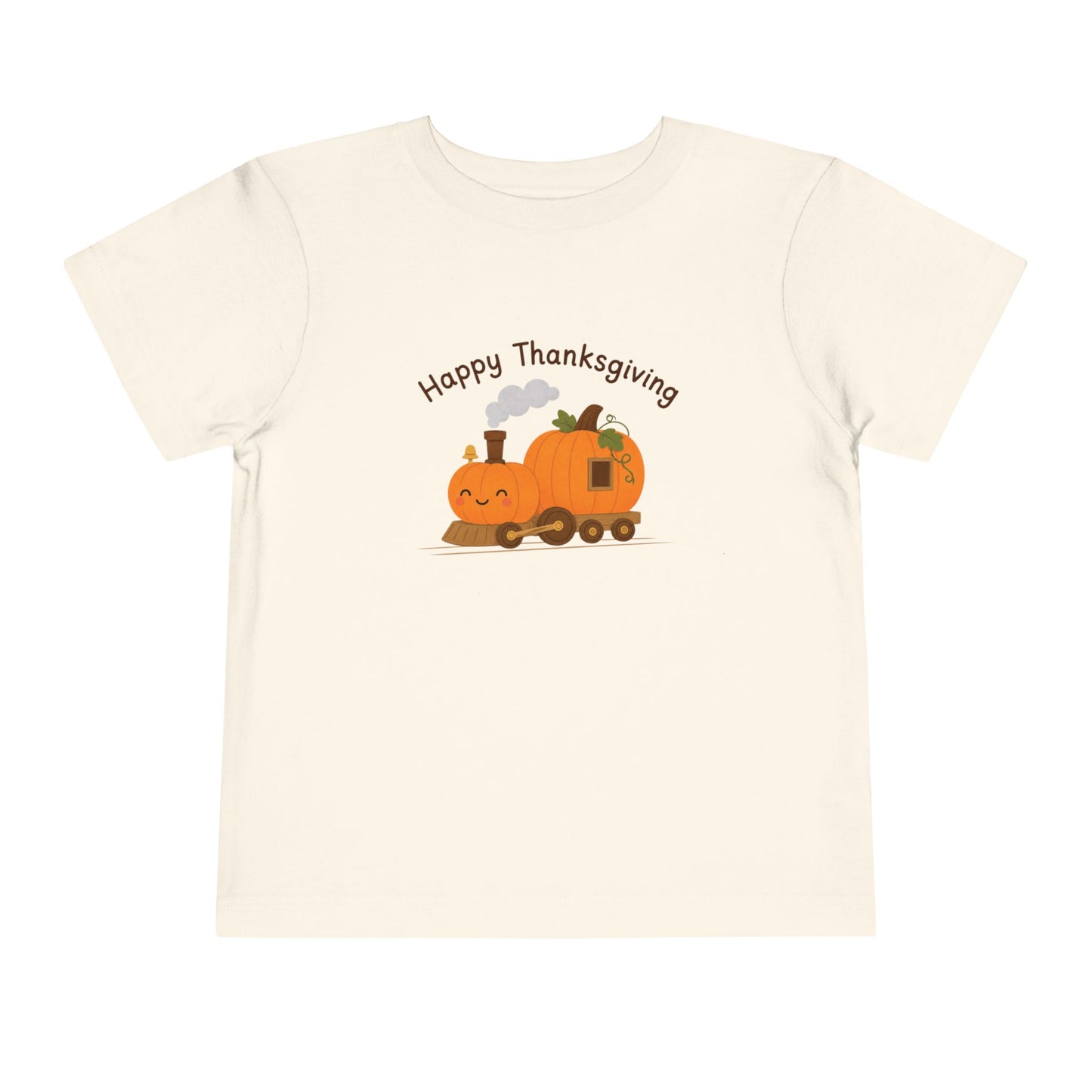 Happy Thanksgiving Pumpkin Toddler T-Shirt | Thanksgiving Tee | 100% Cotton