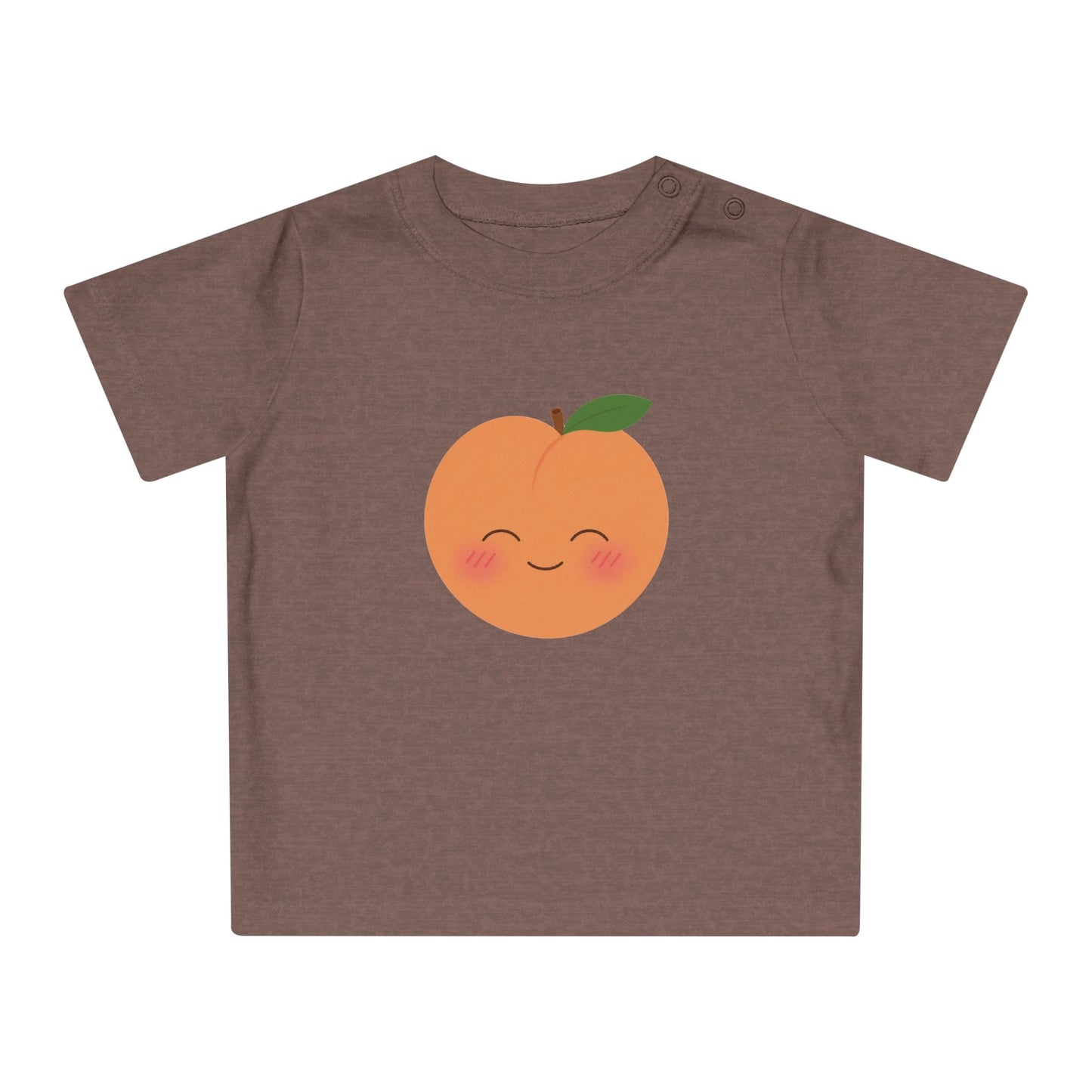 Organic Peach Baby Shirt, Cute Peach Toddler Tee, Positive Baby T-Shirt, Newborn Organic Cotton Shirt, Baby Shower Gift, Neutral Baby Gift