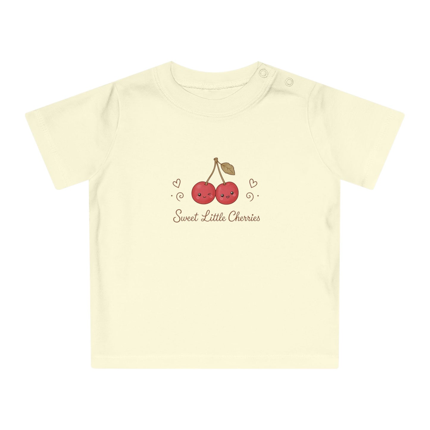 Organic Baby Cherry Shirt, Sweet Little Cherries Tee, Cute Fruit Baby T Shirt, Minimal Baby Outfit, Organic Infant Tee, Twins T-Shirt NB-24M