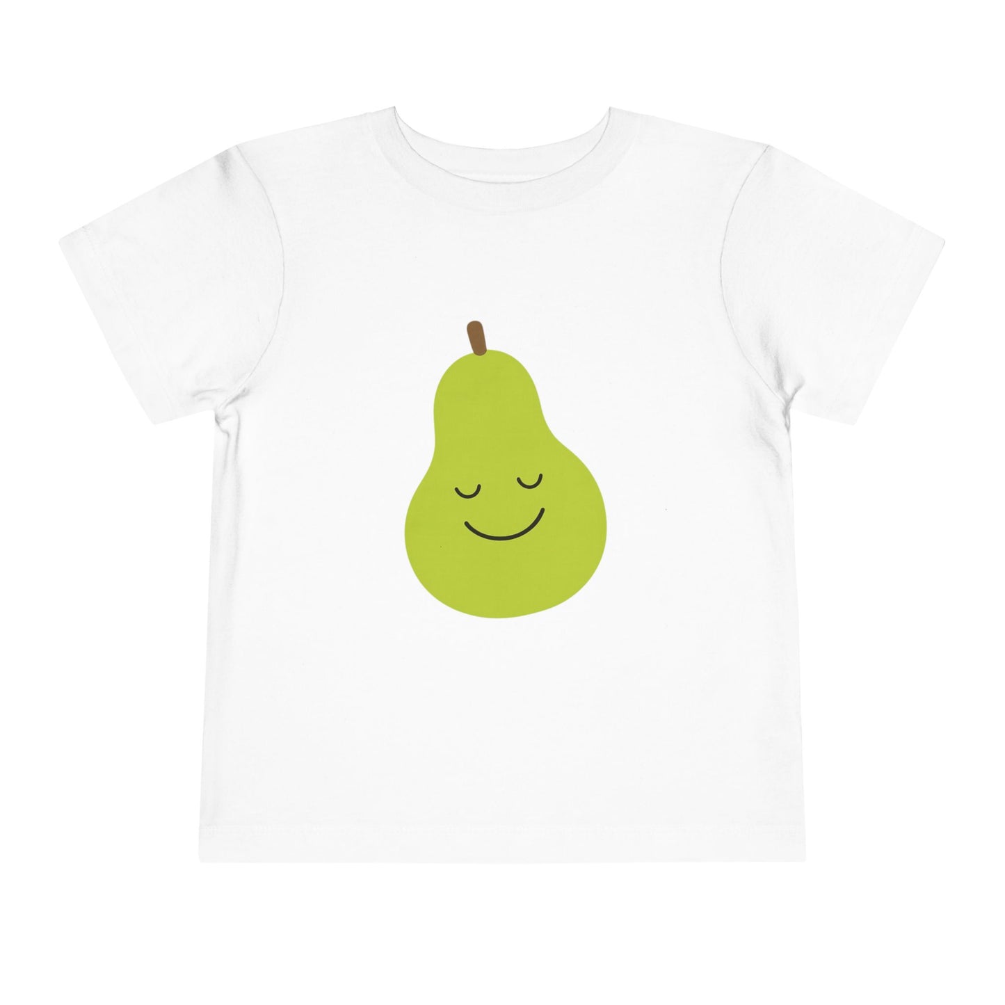 Cute Pear Toddler T-Shirt | Smiling Fruit Shirt for Kids | Minimalist Pear Graphic Tee | Boutique Toddler Clothes | Funny Toddler T-Shirt