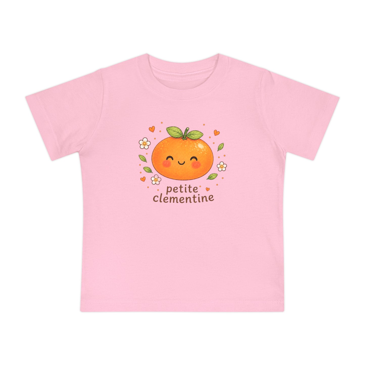 Petite Clementine Toddler T-Shirt | Cute Kawaii Orange Tee | French Inspired Baby Shirt | Citrus Baby Toddler Gift