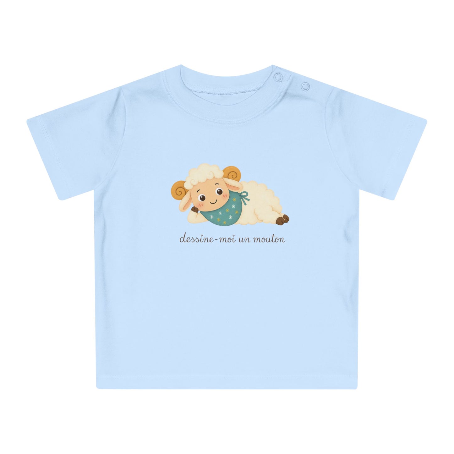 Organic Cotton T-Shirt Bébé « Dessine-moi un mouton » Inspiré du Petit Prince (3M-18M) | New Baby Gift, | Toddler T-shirt