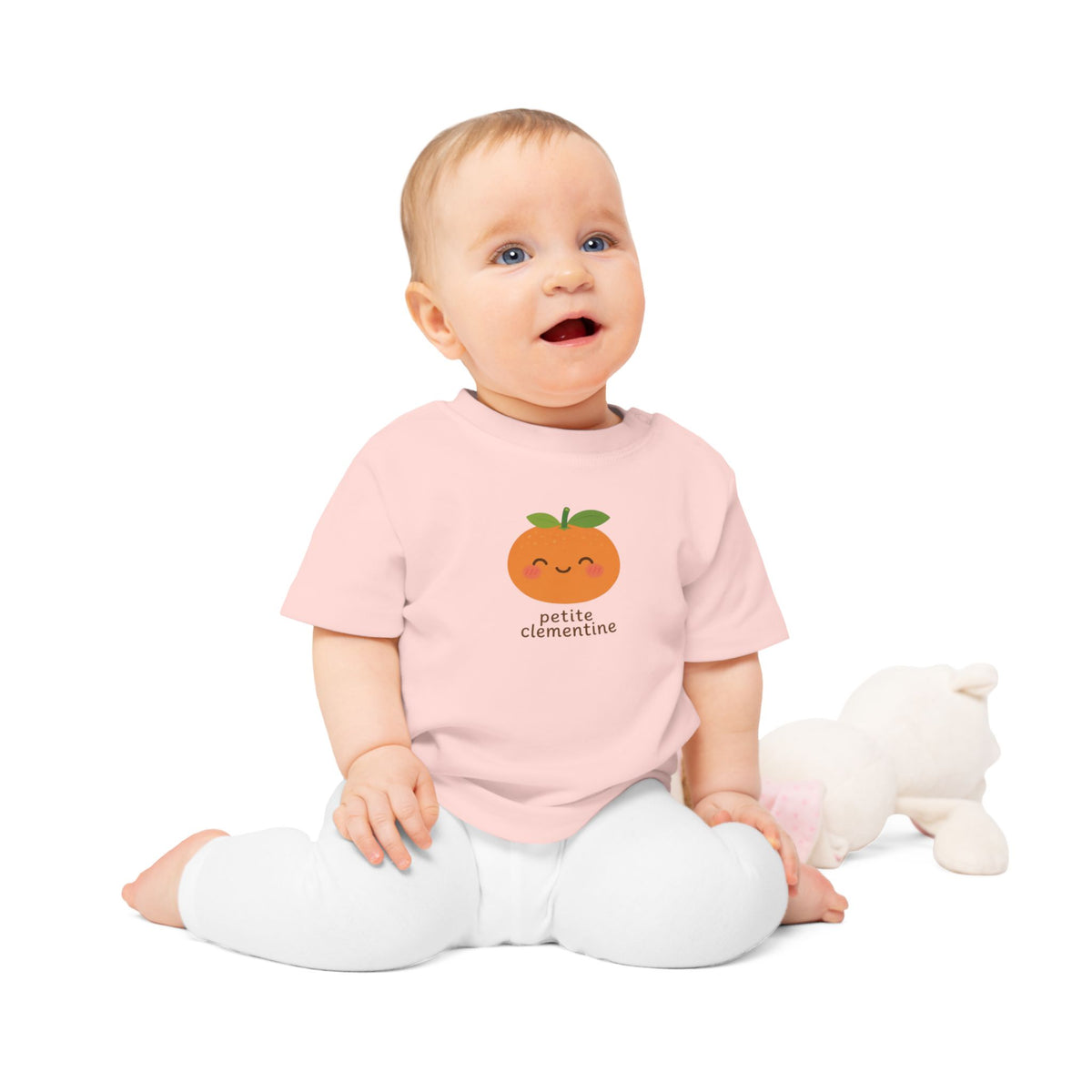 Organic Petite Clementine Baby T-Shirt | Fruit Infant Outfit NB-24M