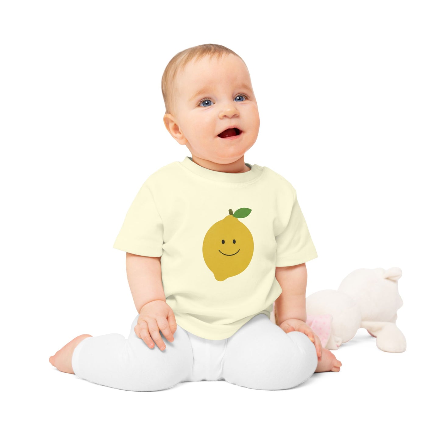 Organic Baby Lemon T-Shirt | Cute Lemon Baby Tee | Minimalist Baby Shirt | Organic Infant Clothing | Baby Gift | First Birthday Gift