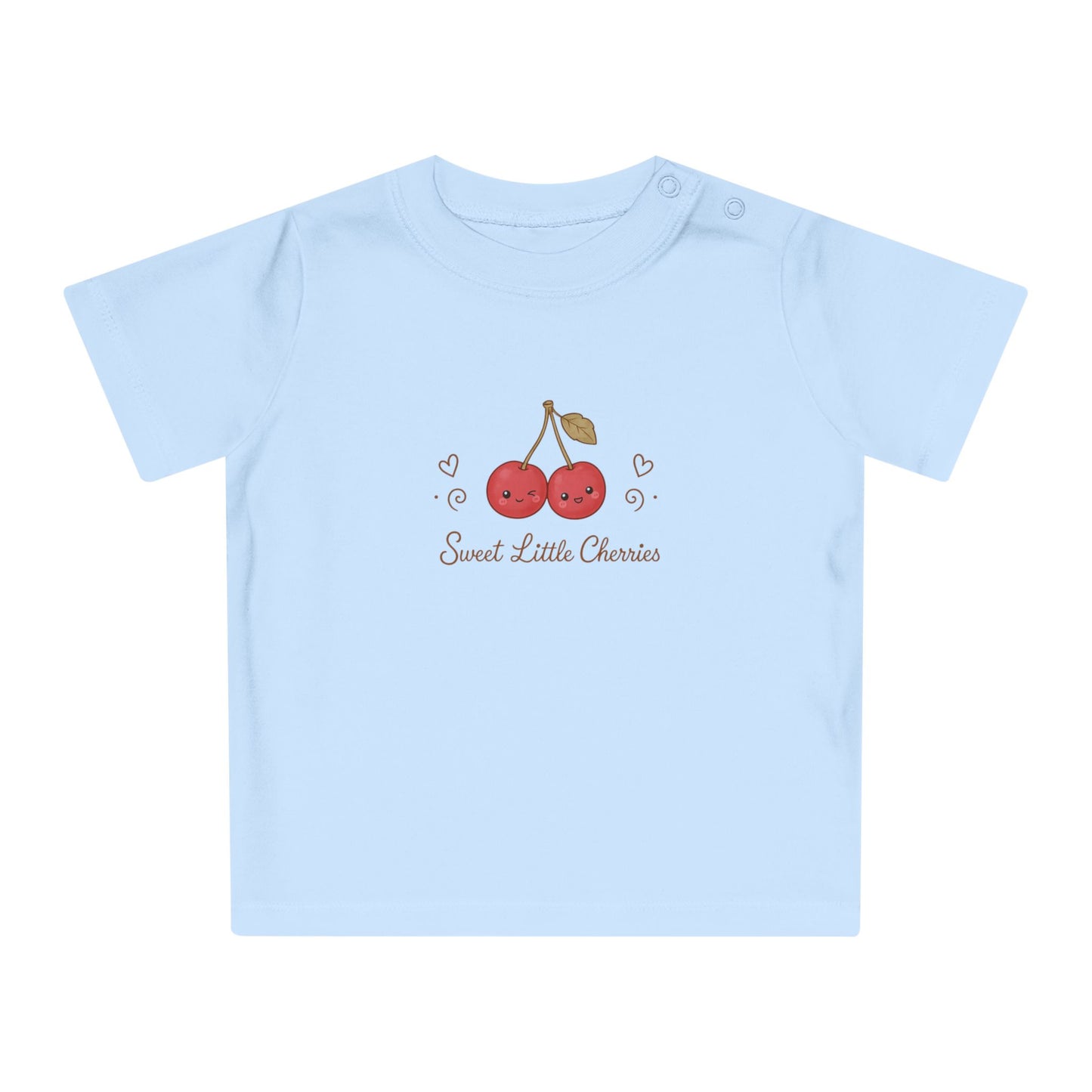 Organic Baby Cherry Shirt, Sweet Little Cherries Tee, Cute Fruit Baby T Shirt, Minimal Baby Outfit, Organic Infant Tee, Twins T-Shirt NB-24M
