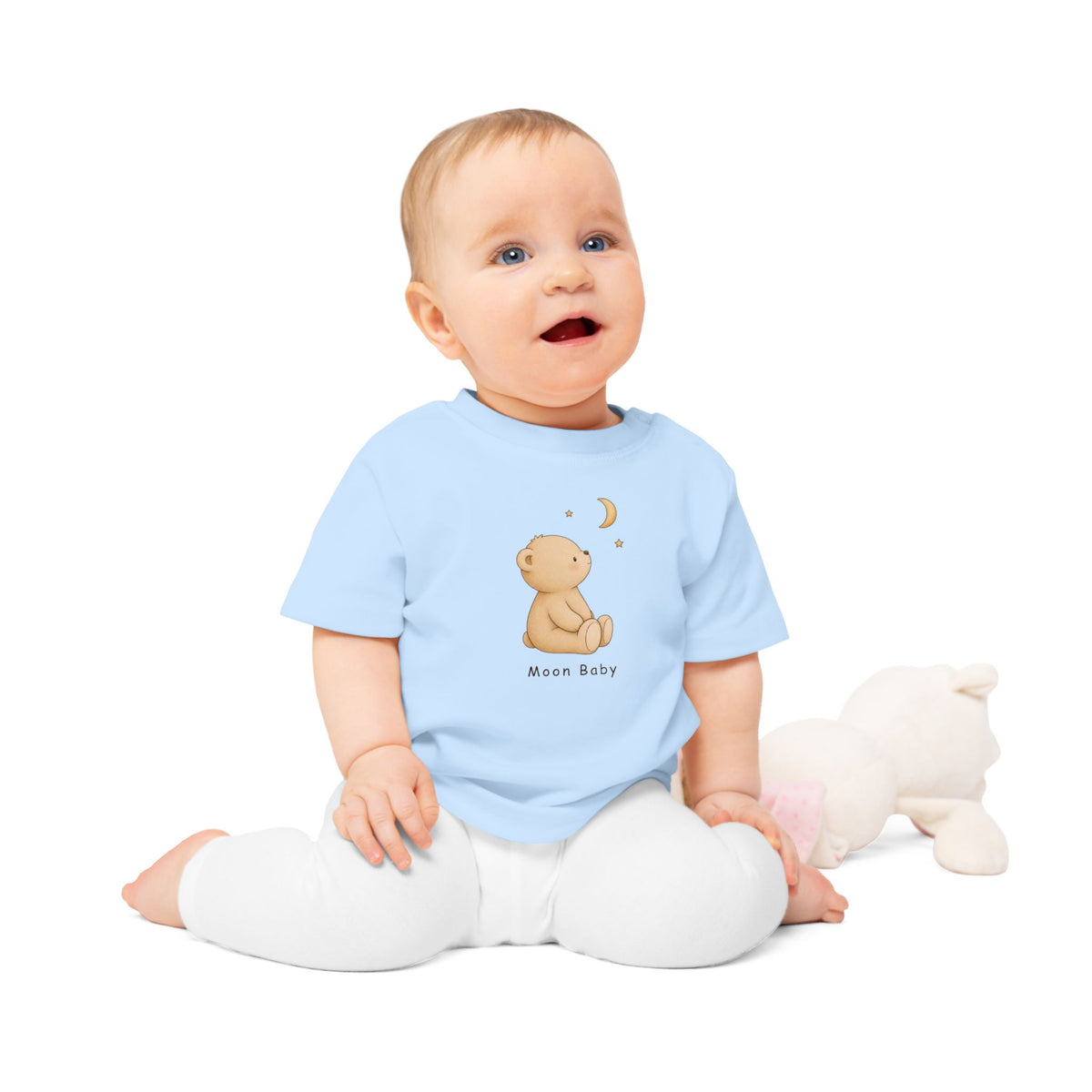 Minimalist Organic Bear Toddler Shirt | Neutral Baby T-Shirt NB-24M