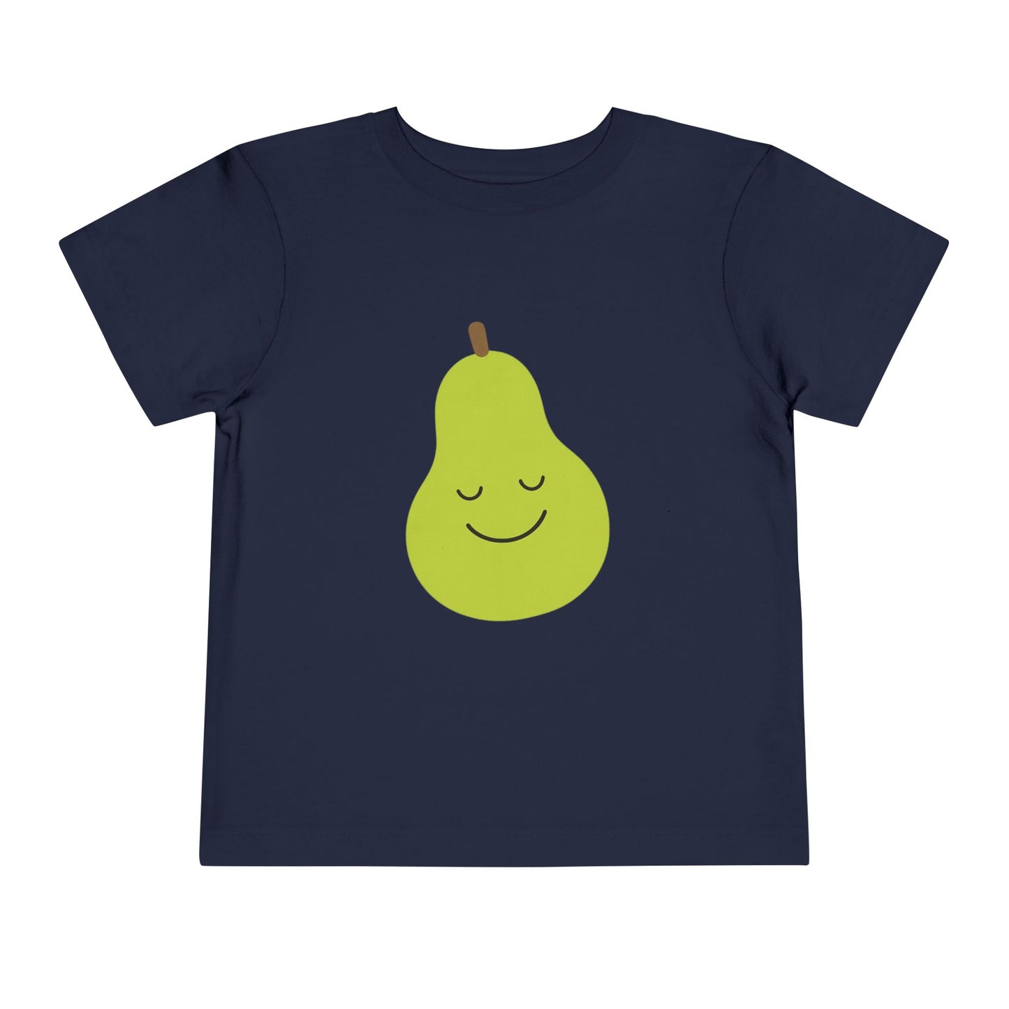 Cute Pear Toddler T-Shirt | Smiling Fruit Shirt for Kids | Minimalist Pear Graphic Tee | Boutique Toddler Clothes | Funny Toddler T-Shirt