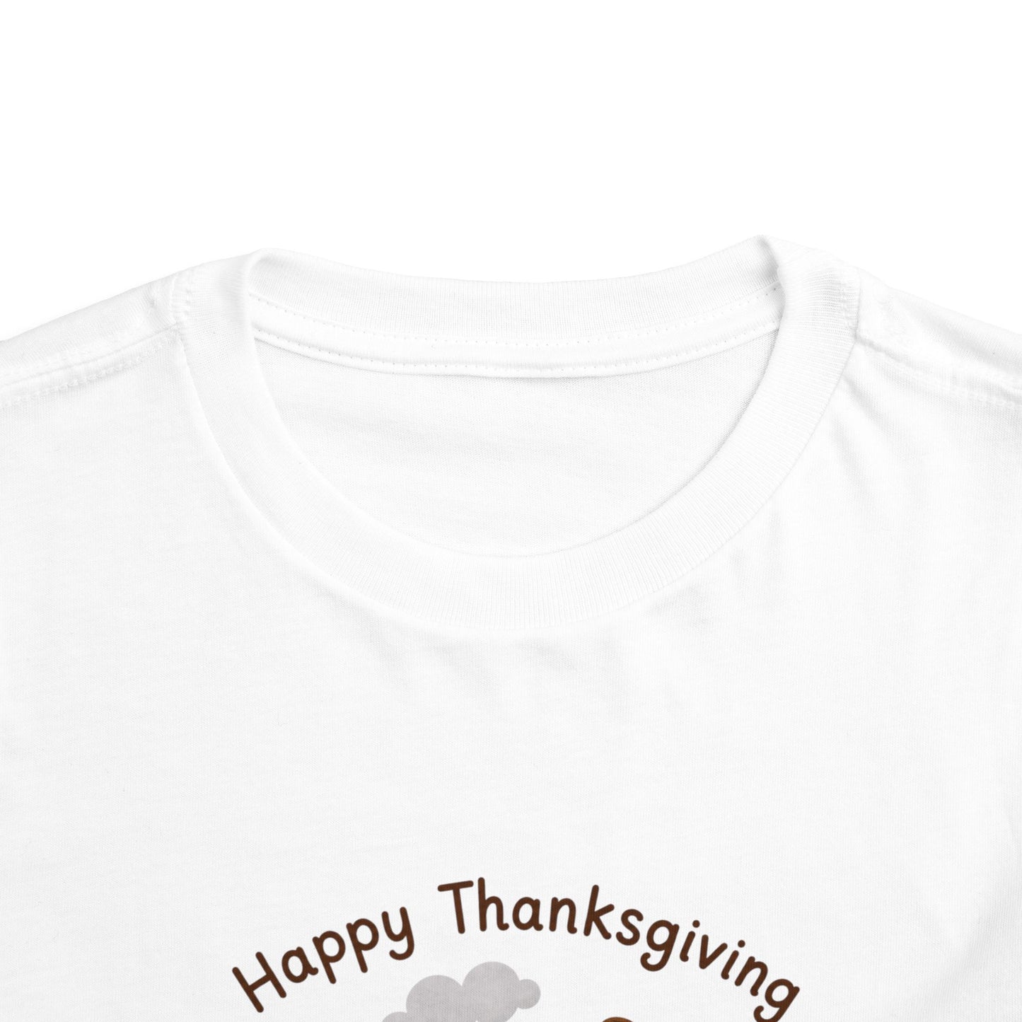 Happy Thanksgiving Pumpkin Toddler T-Shirt | Thanksgiving Tee | 100% Cotton