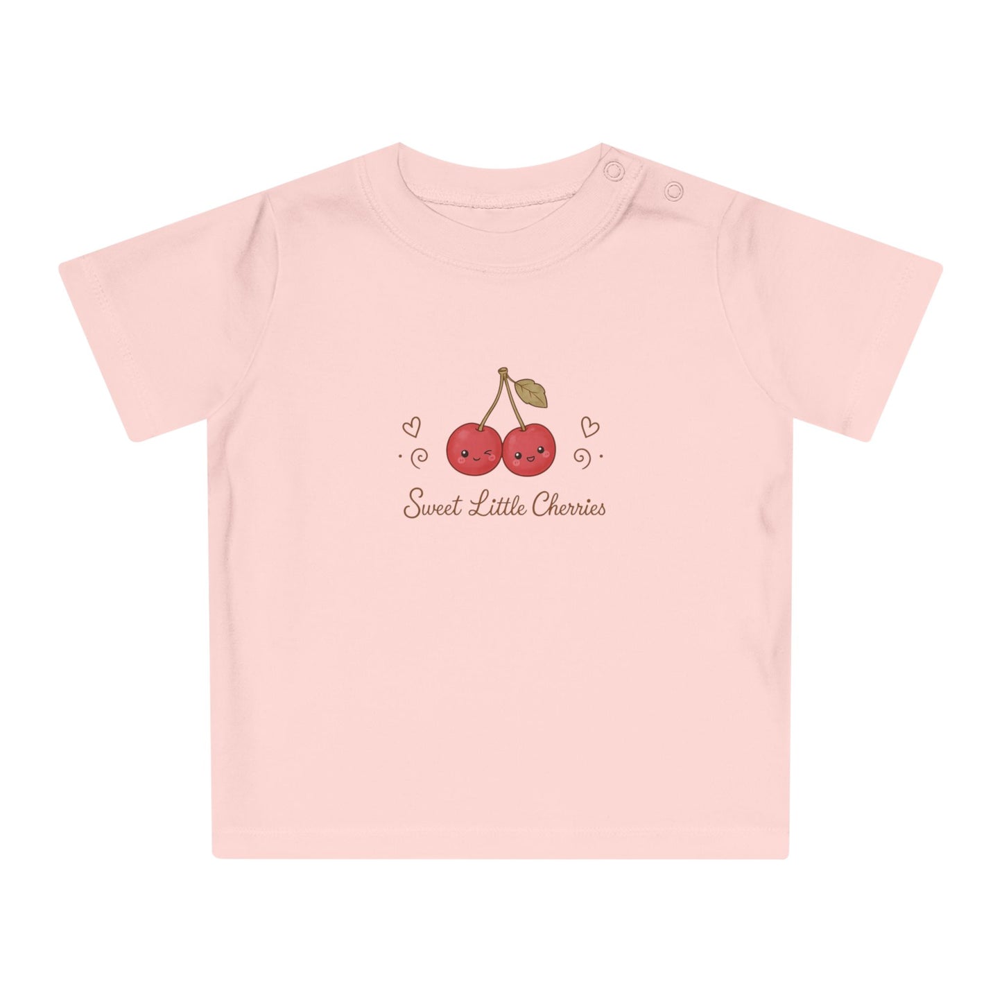 Organic Baby Cherry Shirt, Sweet Little Cherries Tee, Cute Fruit Baby T Shirt, Minimal Baby Outfit, Organic Infant Tee, Twins T-Shirt NB-24M