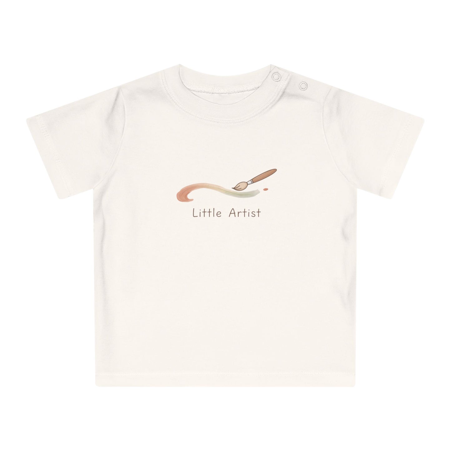 Little Artist Organic Cotton Baby T‑Shirt | Minimalist Baby Tee | Organic Cotton Infant Shirt | Baby Painter Outfit | Creative Baby Gift