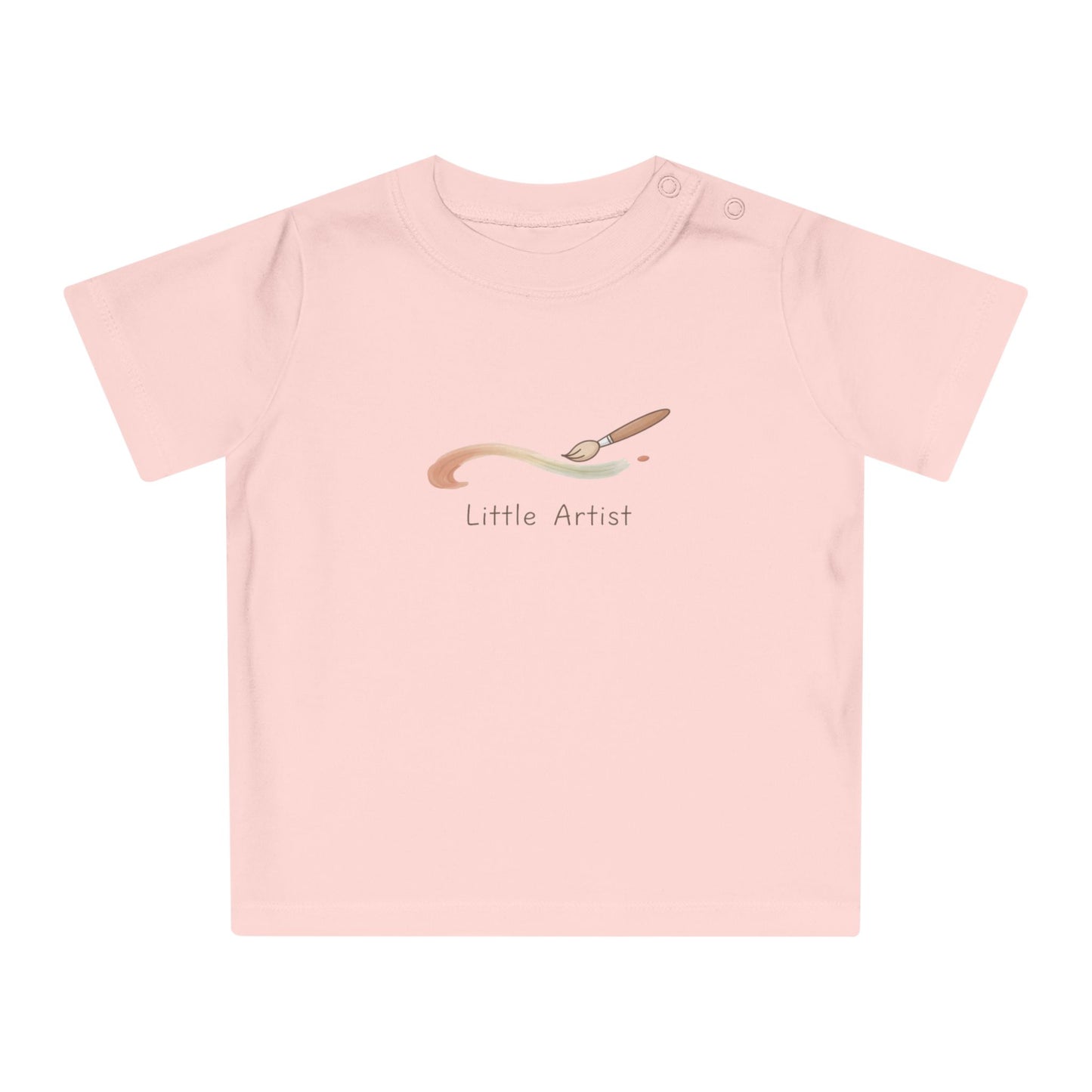 Little Artist Organic Cotton Baby T‑Shirt | Minimalist Baby Tee | Organic Cotton Infant Shirt | Baby Painter Outfit | Creative Baby Gift