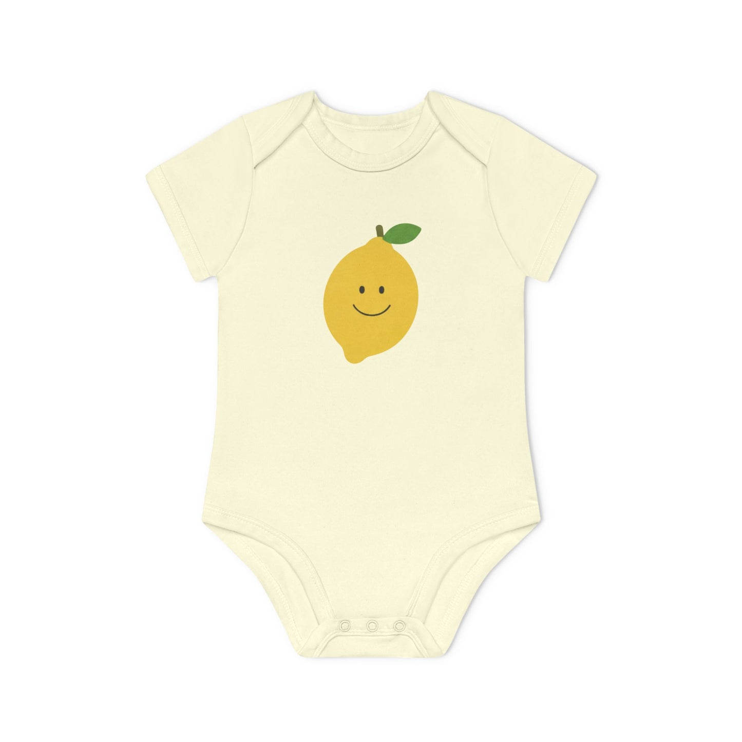 Organic Baby Bodysuit Lemon Print, Organic Cotton Baby Clothes, Gender Neutral Baby Outfit, Minimalist Baby Clothing, Baby Shower Gift