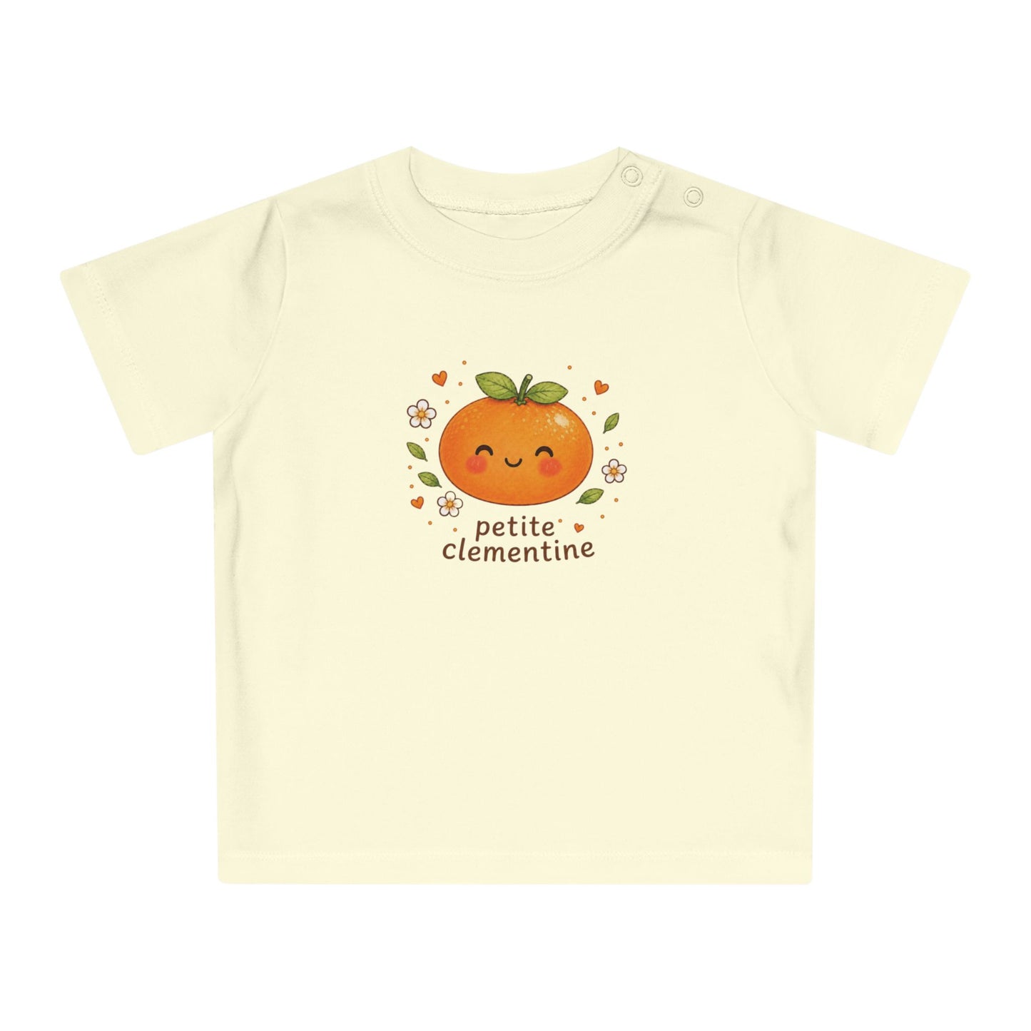 Organic Cotton Baby T-Shirt | Cute Clementine Toddler Tee | Baby Girl Gift | New Mum Present
