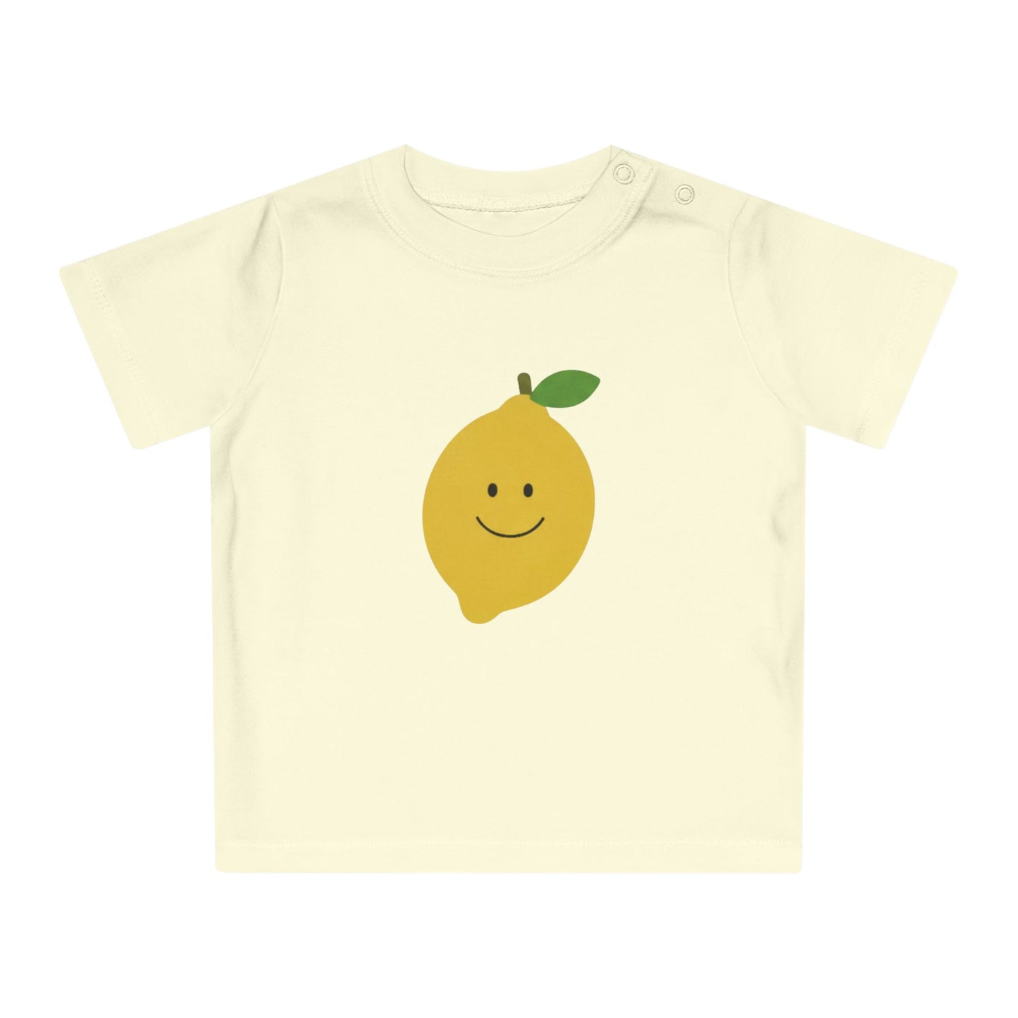 Organic Baby Lemon T-Shirt | Cute Lemon Baby Tee | Minimalist Baby Shirt | Organic Infant Clothing | Baby Gift | First Birthday Gift