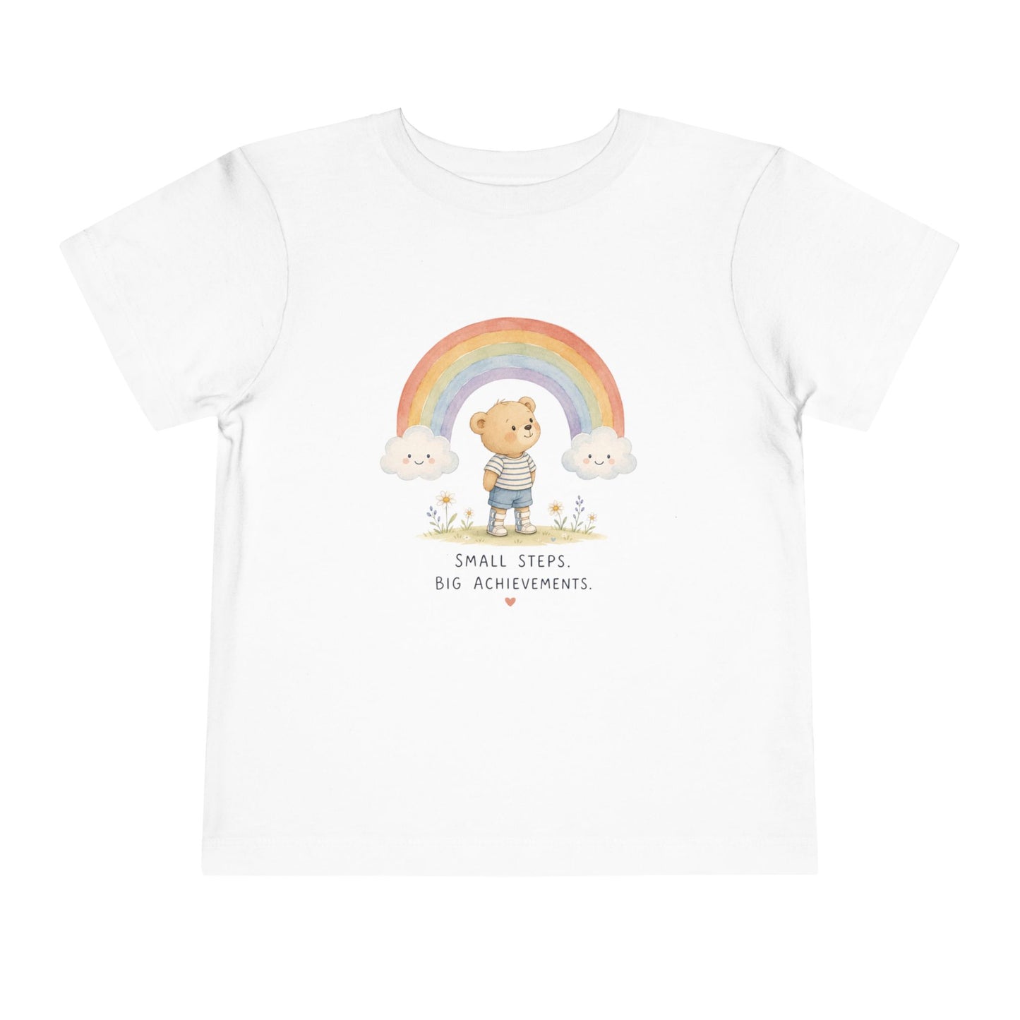 Small Steps Big Achievements Toddler T-Shirt | Inclusive Kids Shirt | Autism Awareness Tee | Special Needs Support | 2T-5T Cotton Tee