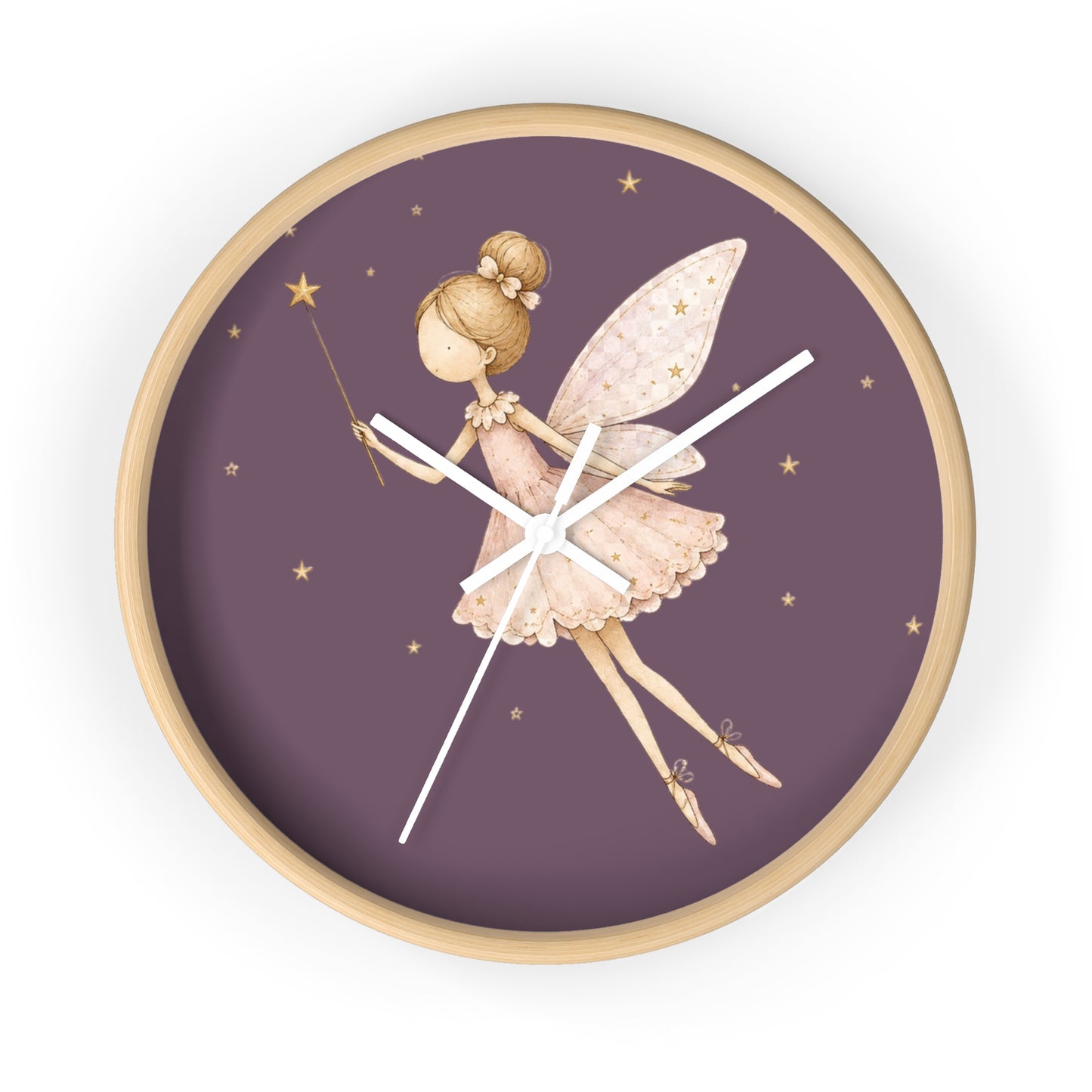 Fairy Nursery Wall Clock | Whimsical Girls Room Decor | Magical Kids Bedroom Clock | Wooden Wall Clock