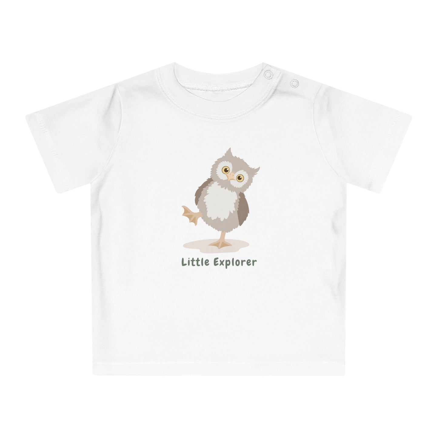 Organic Baby T-Shirt | Owl Baby Tee | Organic Cotton Infant Shirt | NB-24M