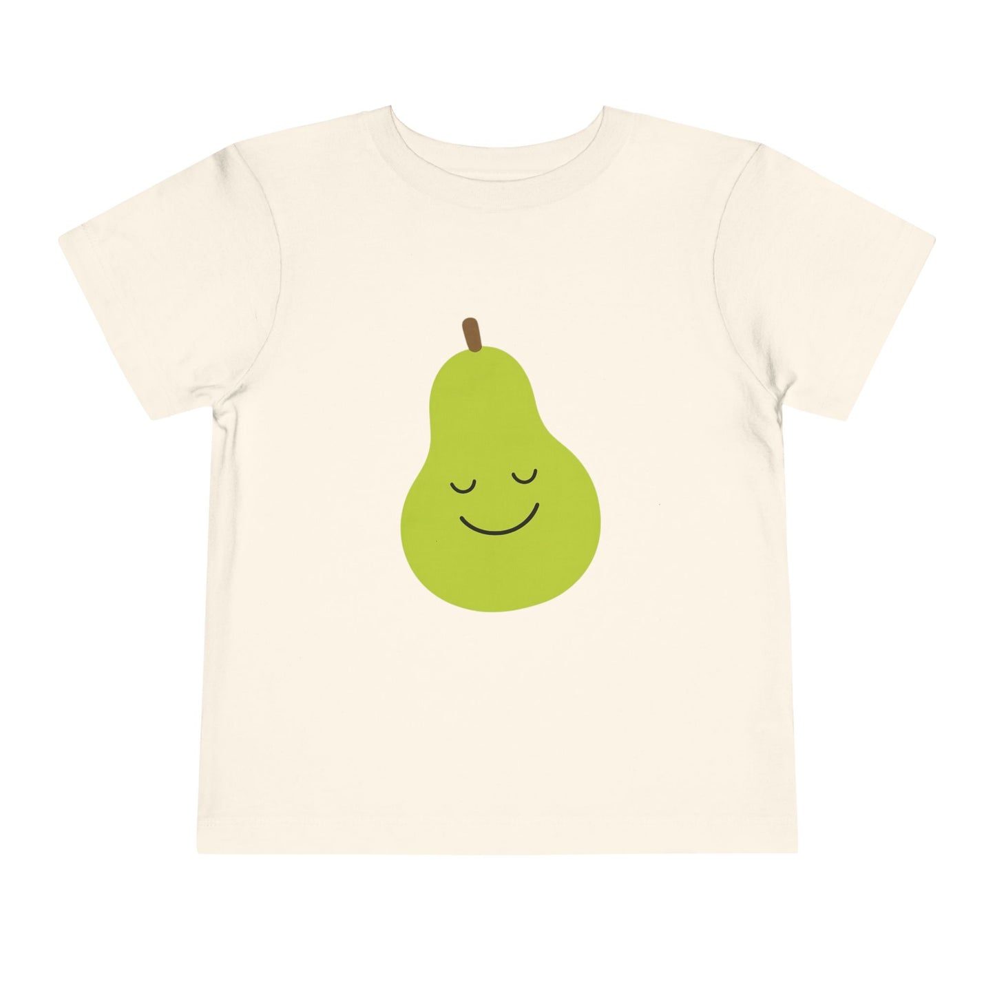 Cute Pear Toddler T-Shirt | Smiling Fruit Shirt for Kids | Minimalist Pear Graphic Tee | Boutique Toddler Clothes | Funny Toddler T-Shirt