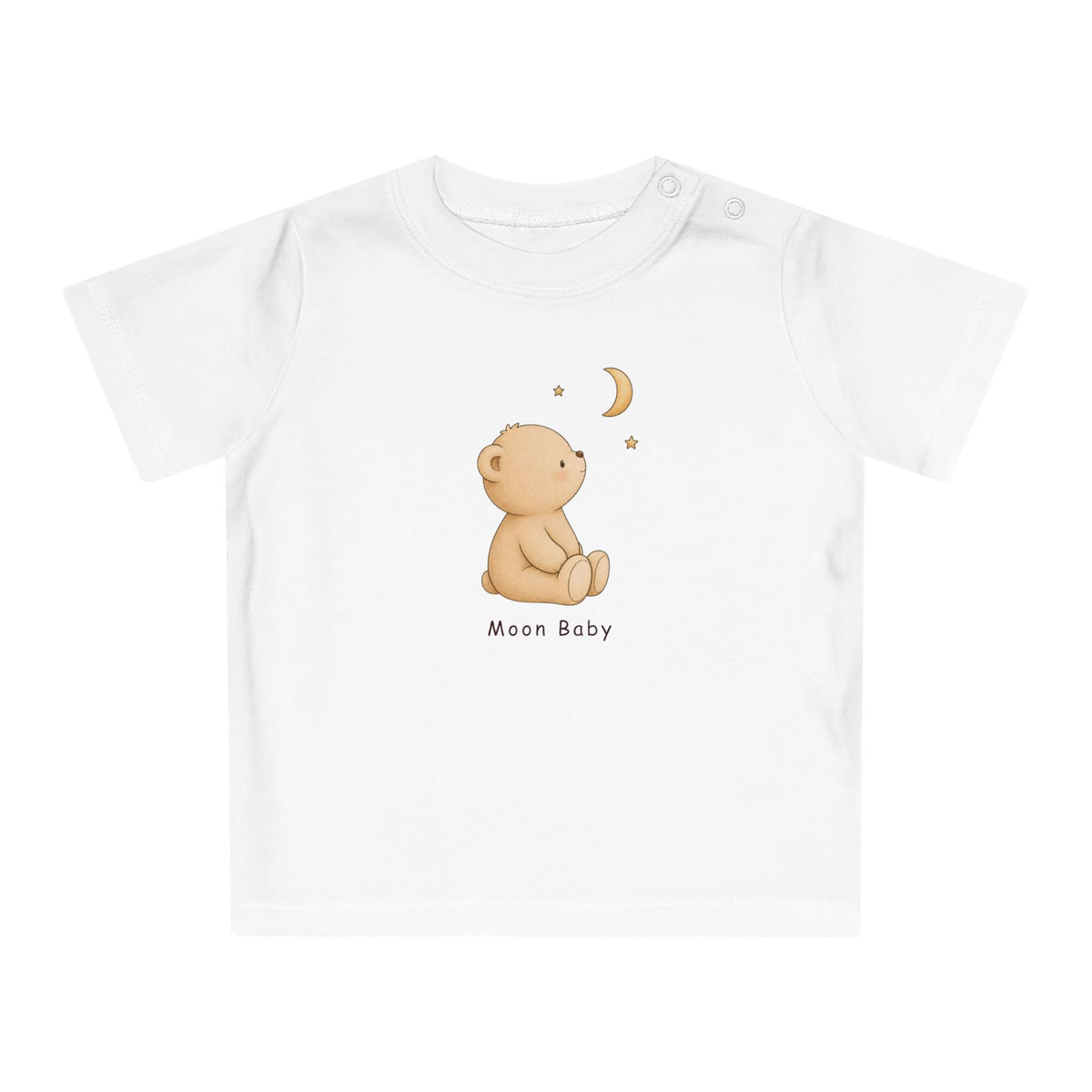 Minimalist Organic Bear Toddler Shirt | Neutral Baby T-Shirt NB-24M