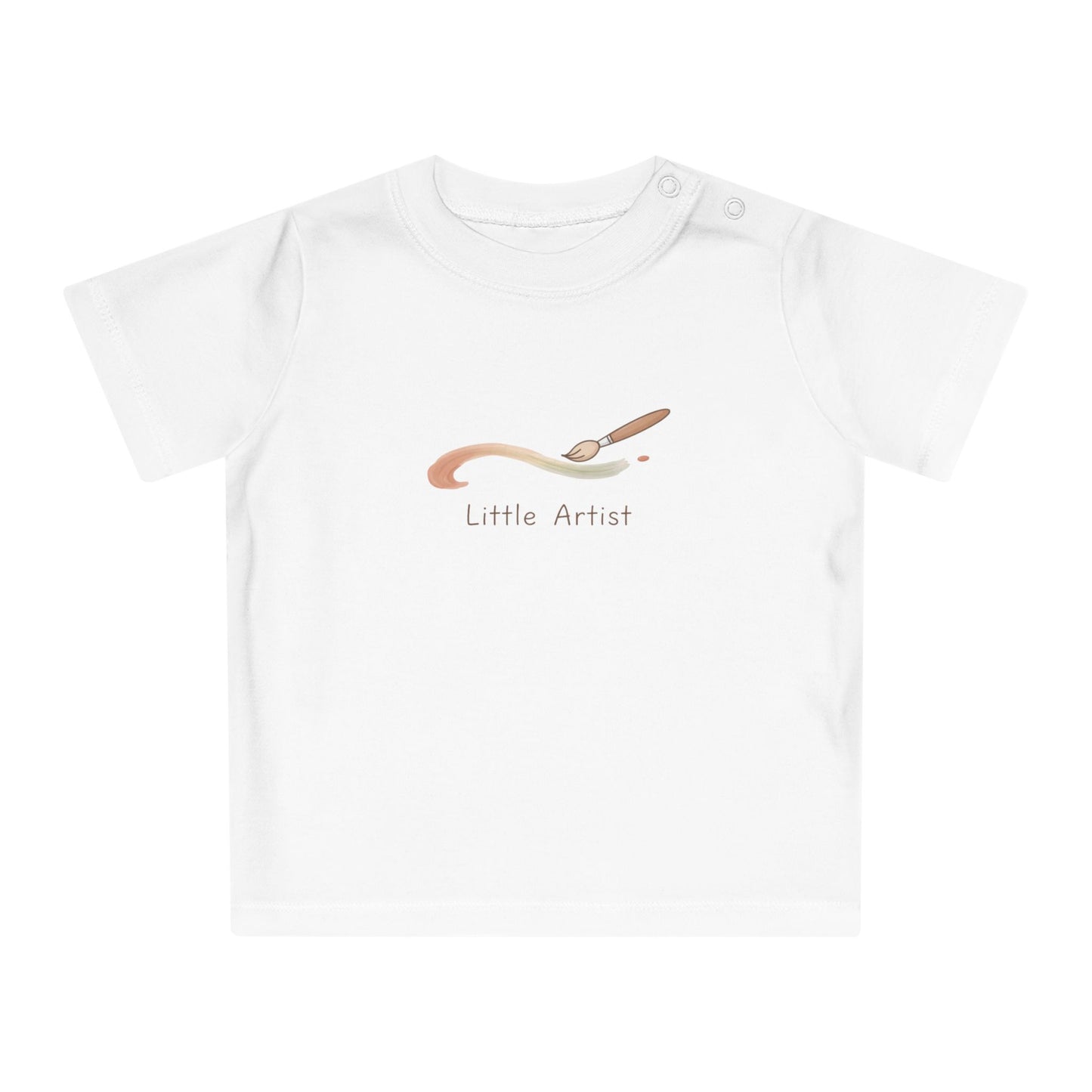 Little Artist Organic Cotton Baby T‑Shirt | Minimalist Baby Tee | Organic Cotton Infant Shirt | Baby Painter Outfit | Creative Baby Gift