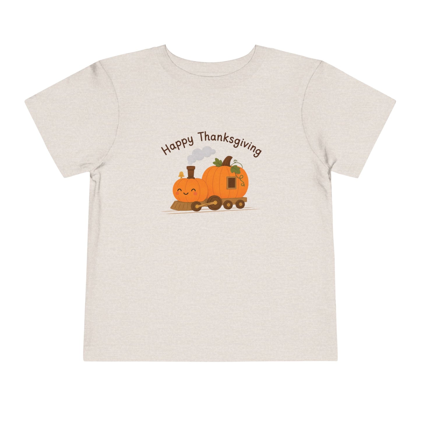 Happy Thanksgiving Pumpkin Toddler T-Shirt | Thanksgiving Tee | 100% Cotton