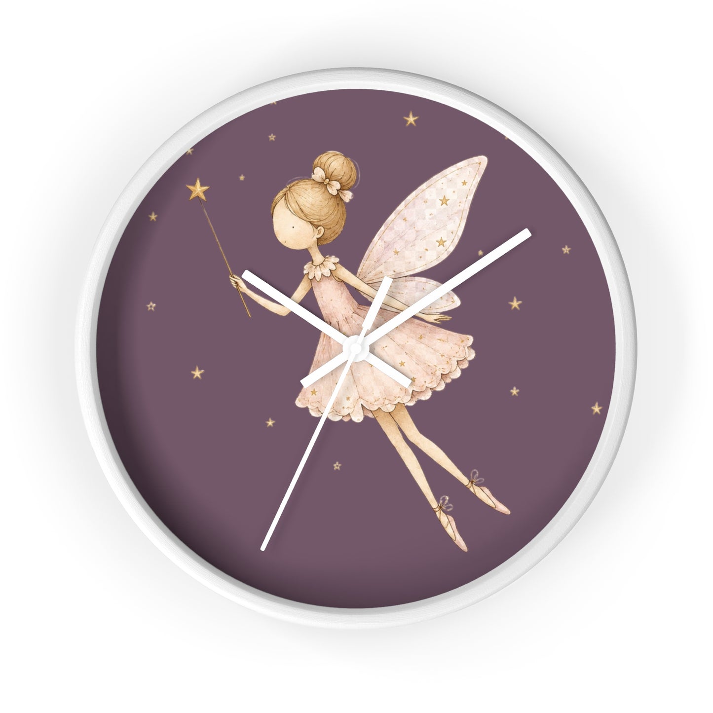 Fairy Nursery Wall Clock | Whimsical Girls Room Decor | Magical Kids Bedroom Clock | Wooden Wall Clock