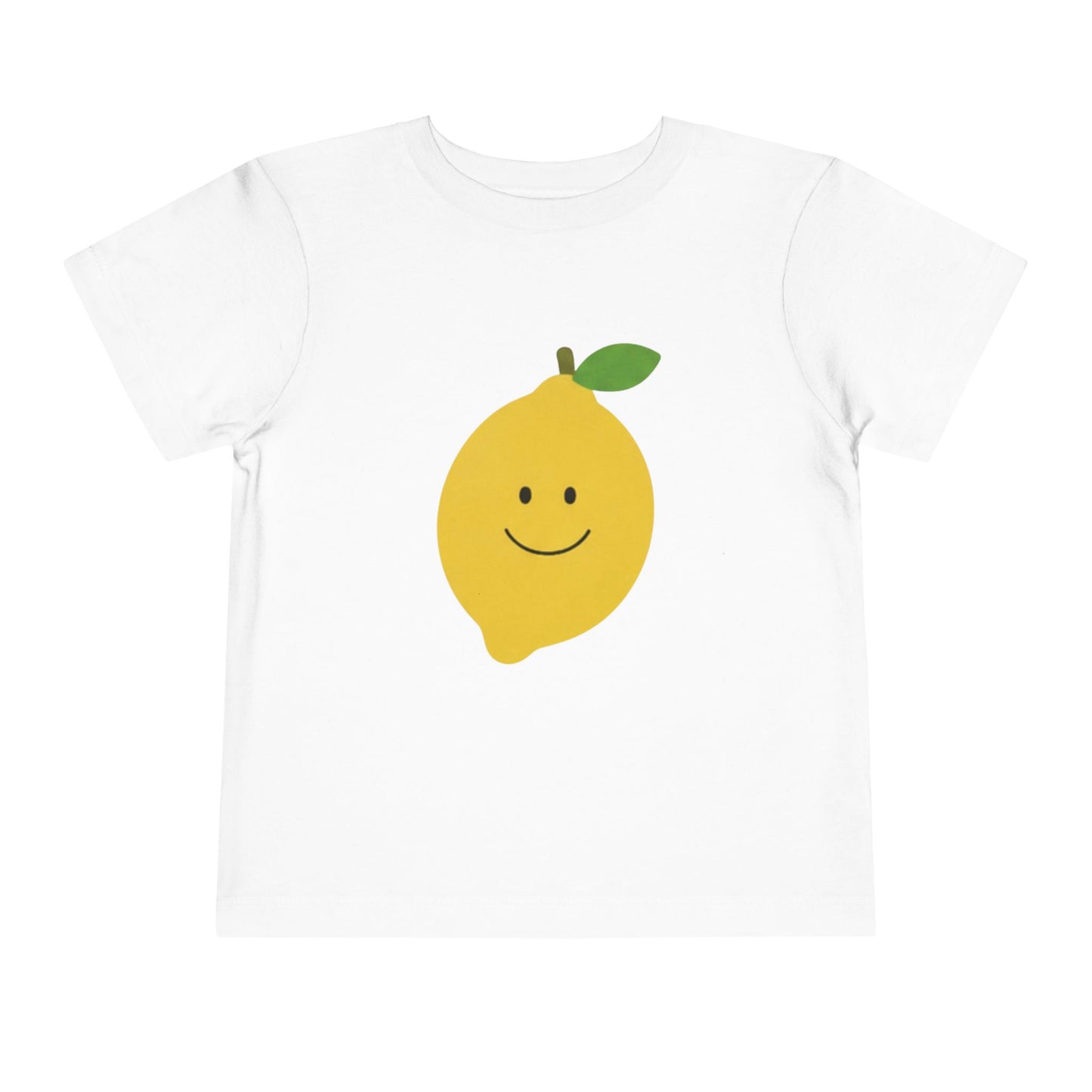 Smiley Lemon Kids Shirt, Minimal Fruit T-Shirt for Toddlers, Neutral Summer Tee for Boys and Girls, Cute Lemon Top, Lemon Birthday Outfit