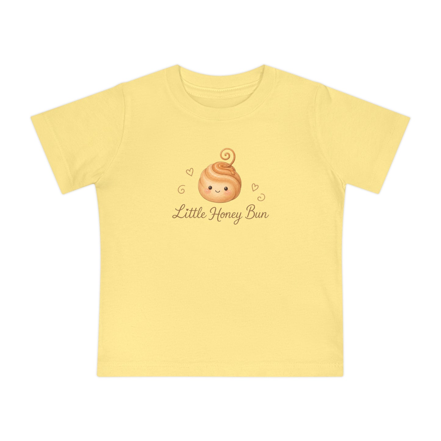 Little Honey Bun Baby Cotton T-Shirt, Cute Toddler Shirt, Baby Girl Tee, Bakery Baby Outfit, New Baby Gift, 1st Birthday Gift, Toddler Shirt