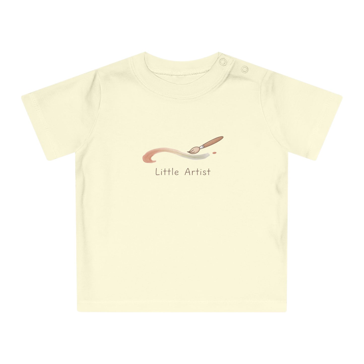 Little Artist Organic Cotton Baby T‑Shirt | Minimalist Baby Tee | Organic Cotton Infant Shirt | Baby Painter Outfit | Creative Baby Gift