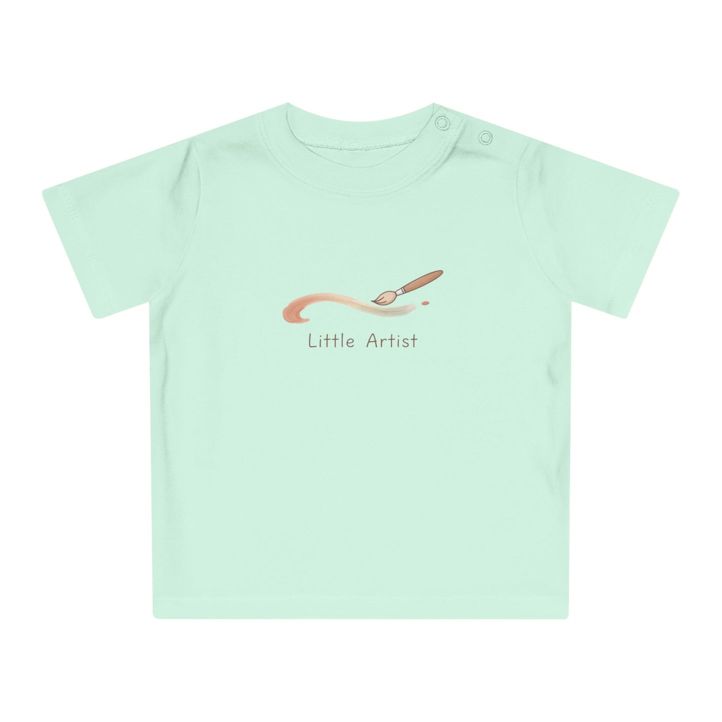 Little Artist Organic Cotton Baby T‑Shirt | Minimalist Baby Tee | Organic Cotton Infant Shirt | Baby Painter Outfit | Creative Baby Gift