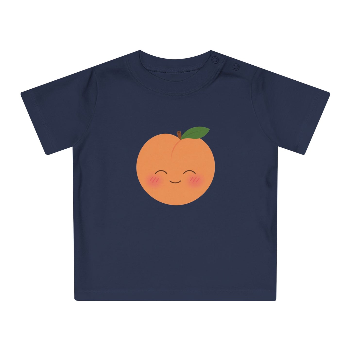 Organic Peach Baby Shirt, Cute Peach Toddler Tee, Positive Baby T-Shirt, Newborn Organic Cotton Shirt, Baby Shower Gift, Neutral Baby Gift