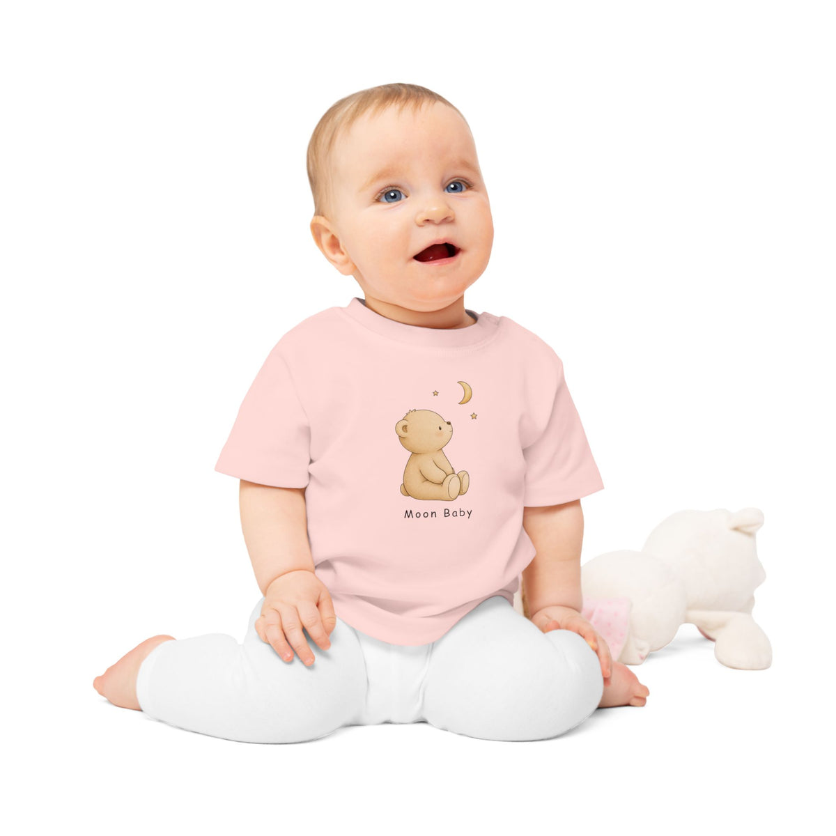 Minimalist Organic Bear Toddler Shirt | Neutral Baby T-Shirt NB-24M