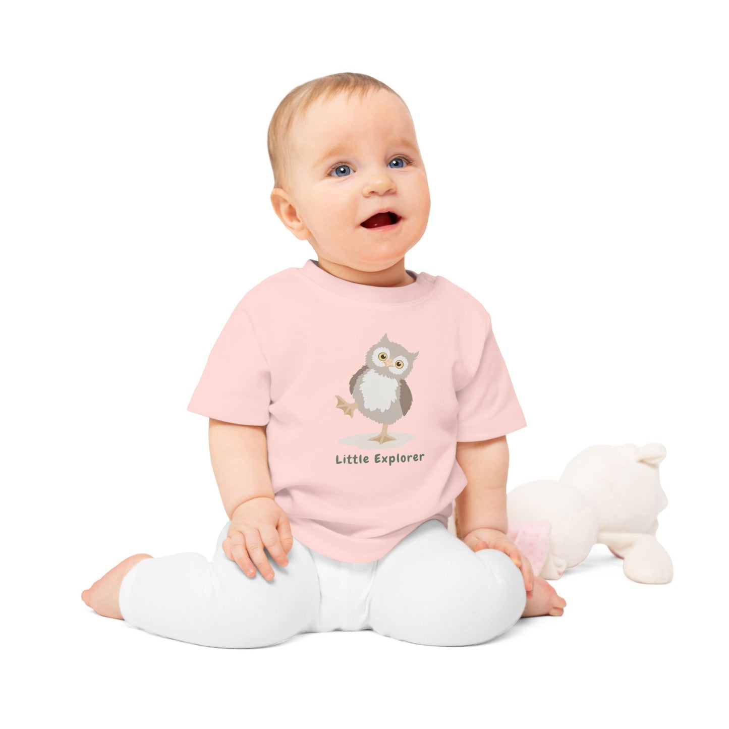 Organic Baby T-Shirt | Owl Baby Tee | Organic Cotton Infant Shirt | NB-24M