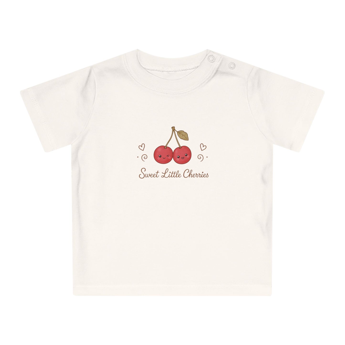 Organic Baby Cherry Shirt, Sweet Little Cherries Tee, Cute Fruit Baby T Shirt, Minimal Baby Outfit, Organic Infant Tee, Twins T-Shirt NB-24M