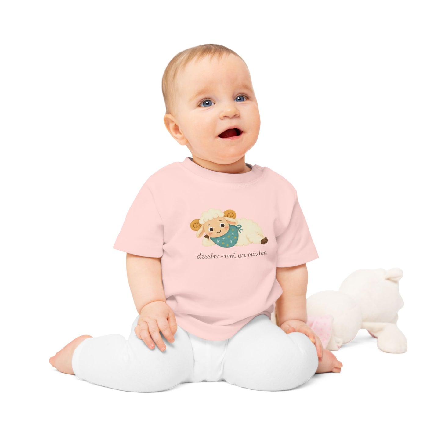 Organic Cotton T-Shirt Bébé « Dessine-moi un mouton » Inspiré du Petit Prince (3M-18M) | New Baby Gift, | Toddler T-shirt