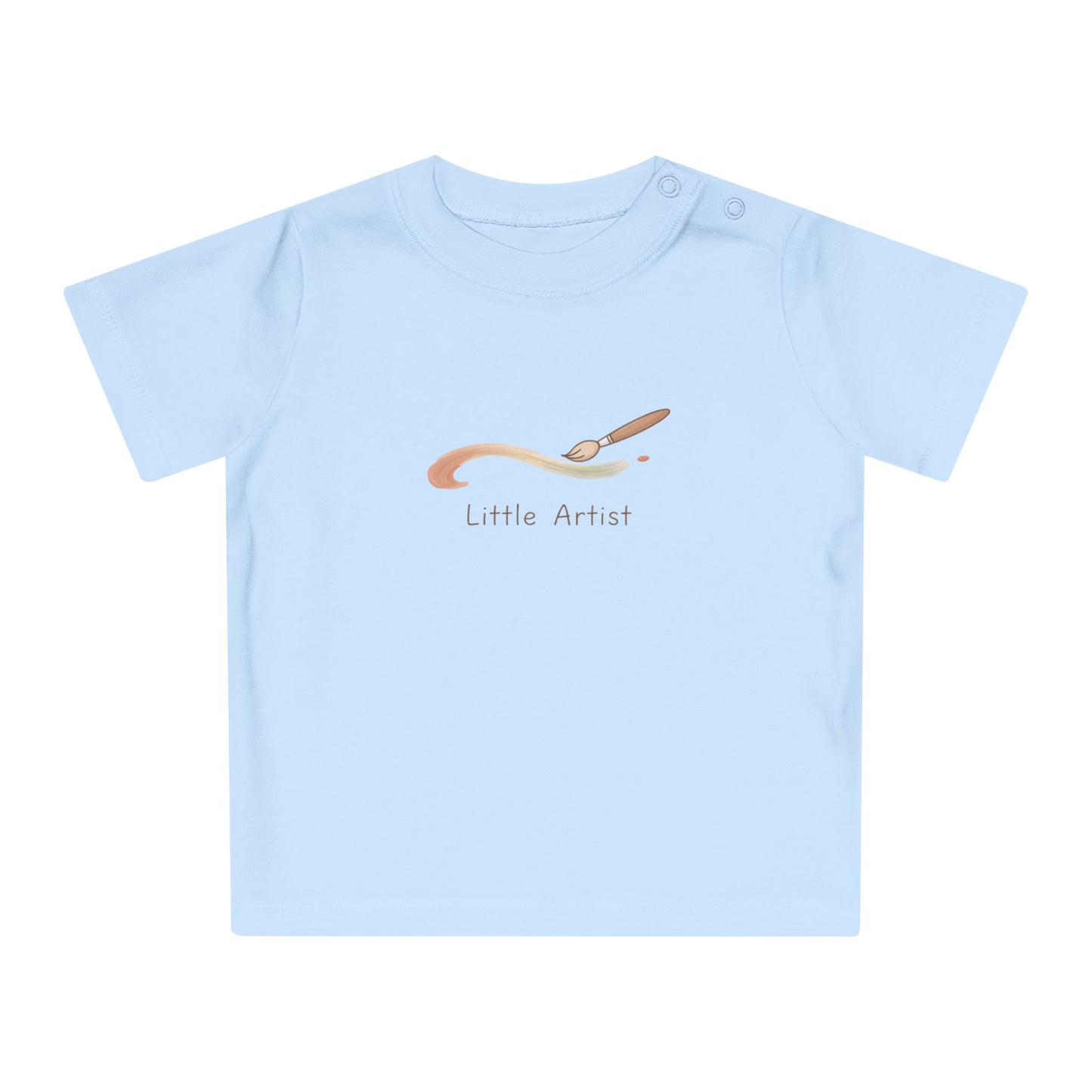 Little Artist Organic Cotton Baby T‑Shirt | Minimalist Baby Tee | Organic Cotton Infant Shirt | Baby Painter Outfit | Creative Baby Gift