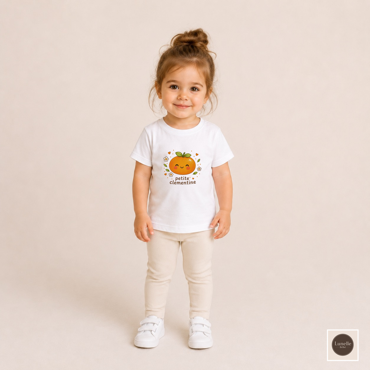 Organic Cotton Baby T-Shirt | Cute Clementine Toddler Tee | Baby Girl Gift | New Mum Present