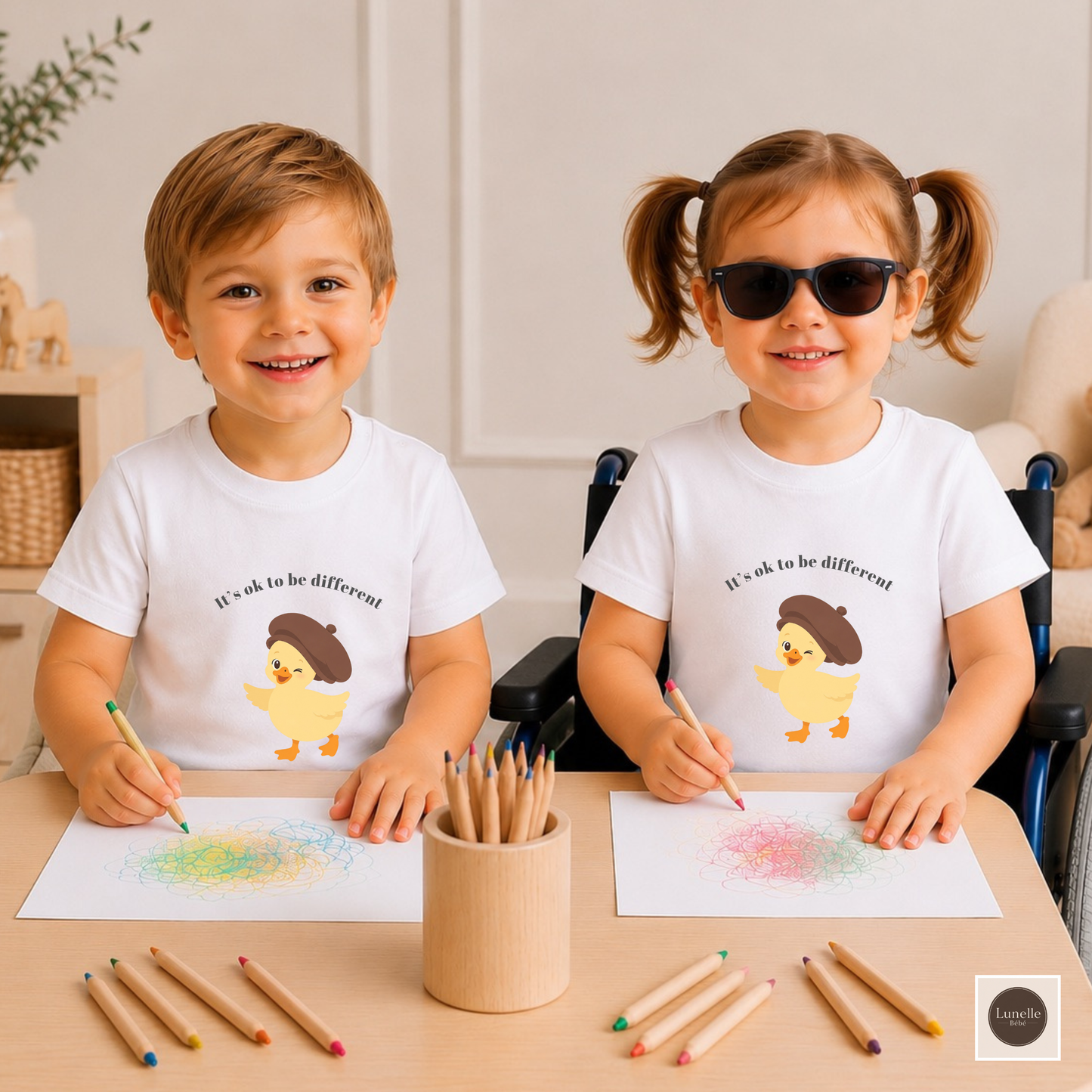 Inclusive Kids Tee, Special Needs Kids Shirt, Different Abilities Gift, Cute Duck T Shirt, Its OK to Be Different Toddler Shirt