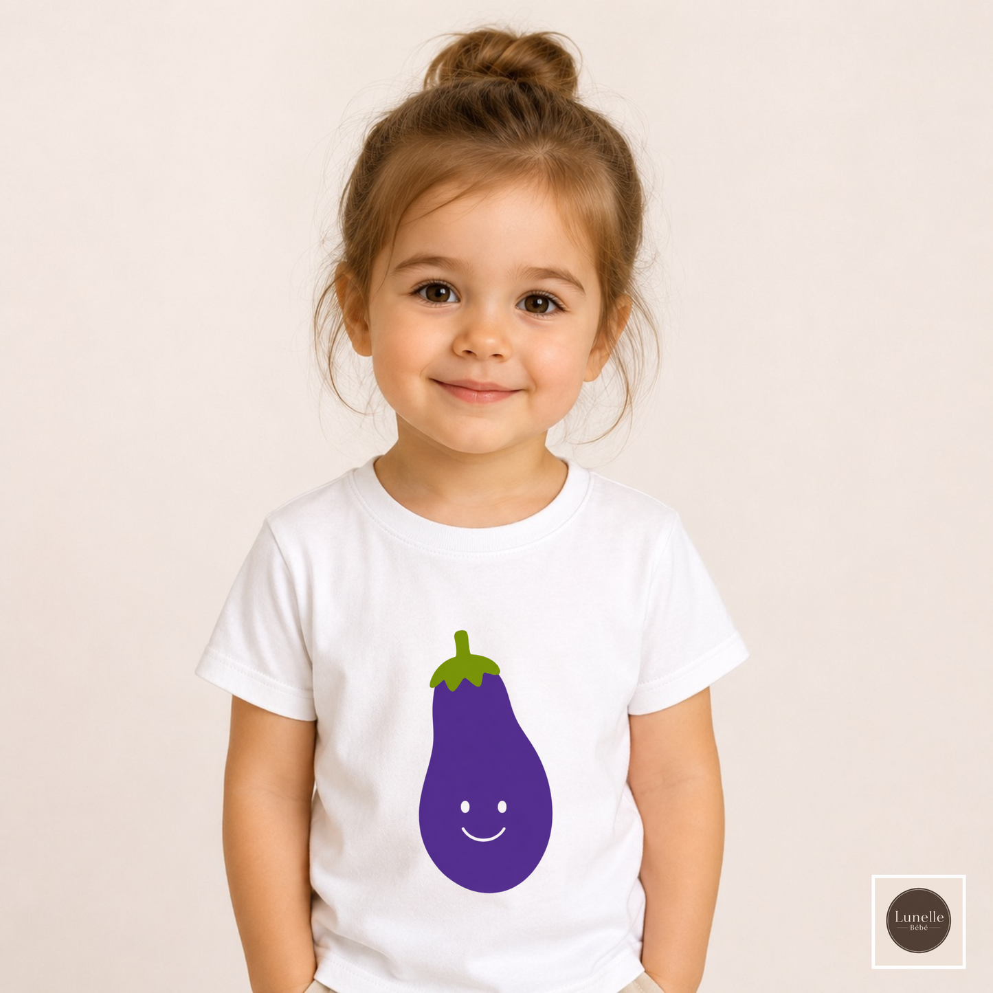 Cute Eggplant Toddler Shirt, Funny Veggie Kids Tee, Kawaii Eggplant T-Shirt, Purple Vegetable Shirt, Gift for Toddler, Kids Cute Bday Shirt