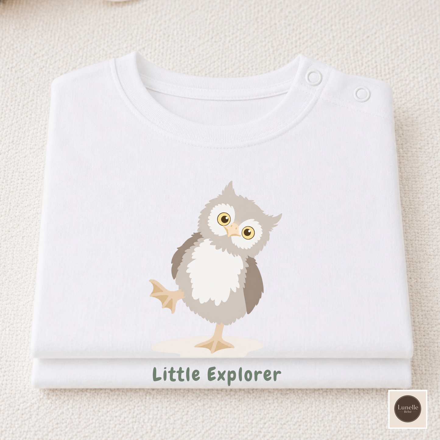 Organic Baby T-Shirt | Owl Baby Tee | Organic Cotton Infant Shirt | NB-24M
