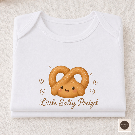 Funny Organic Baby Bodysuit, Little Salty Pretzel Cotton Baby Body, Cute Octoberfest Baby Outfit, Toddler Gift