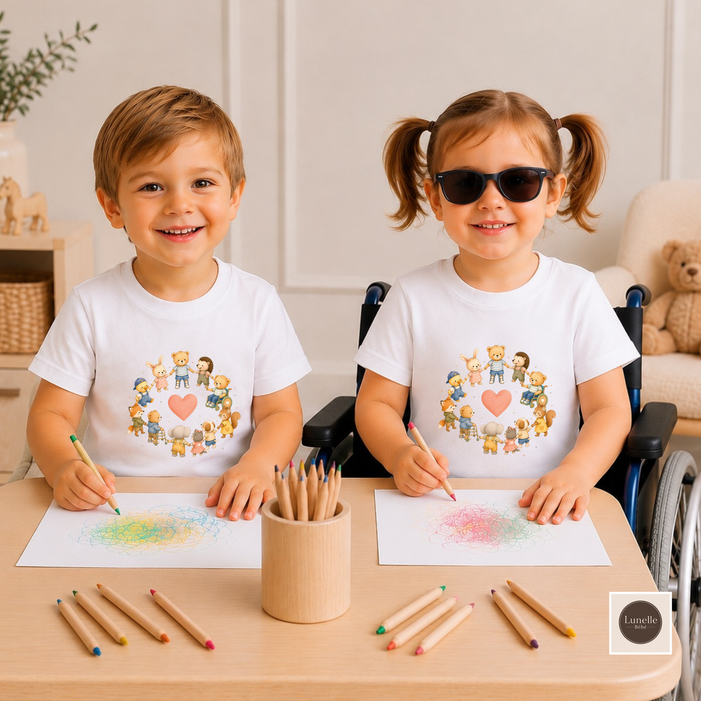Inclusive Toddler T-Shirt, Kindness Shirt for Kids, Special Needs Awareness Tee, Friendship Heart Shirt, Disability Inclusion Gift