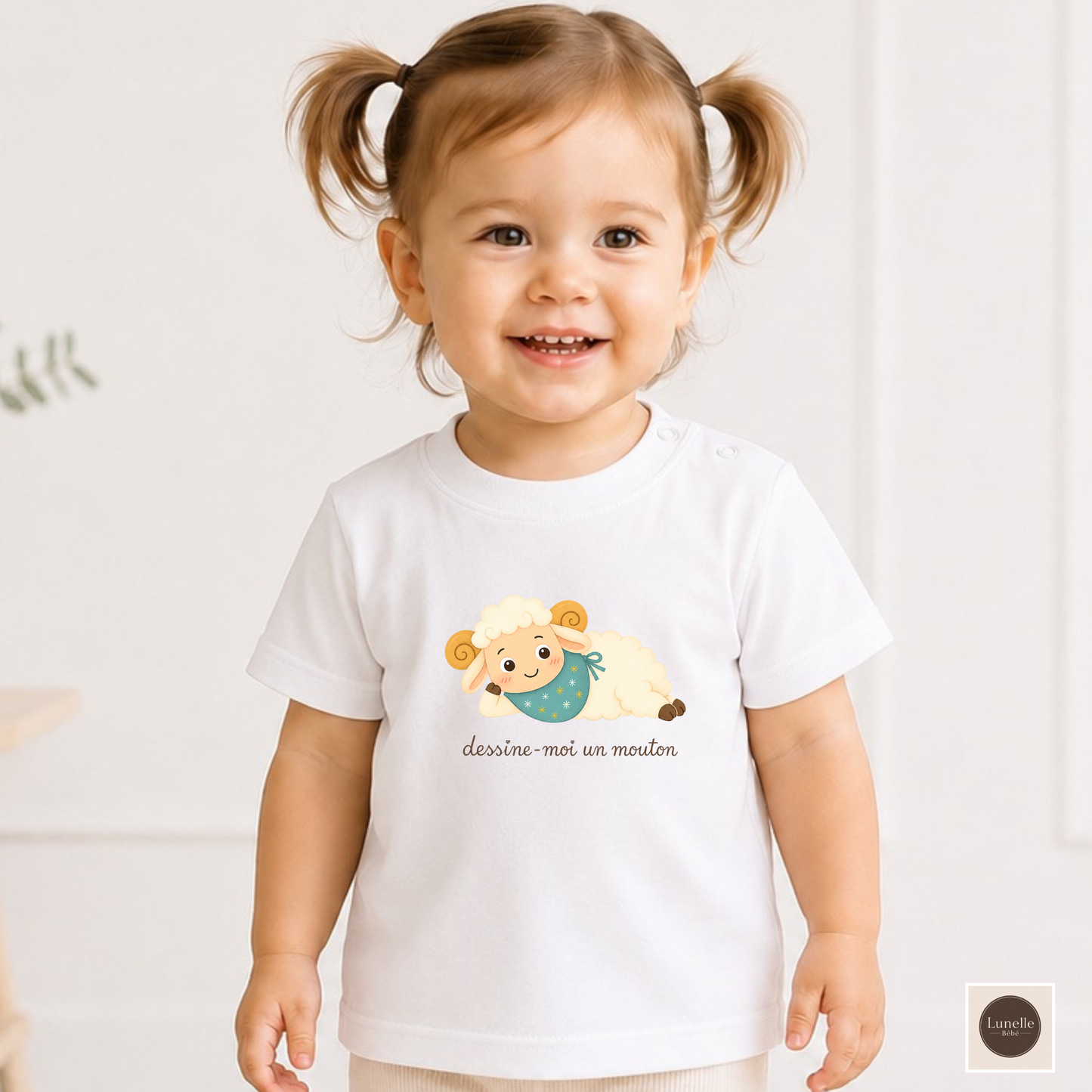 Organic Cotton T-Shirt Bébé « Dessine-moi un mouton » Inspiré du Petit Prince (3M-18M) | New Baby Gift, | Toddler T-shirt