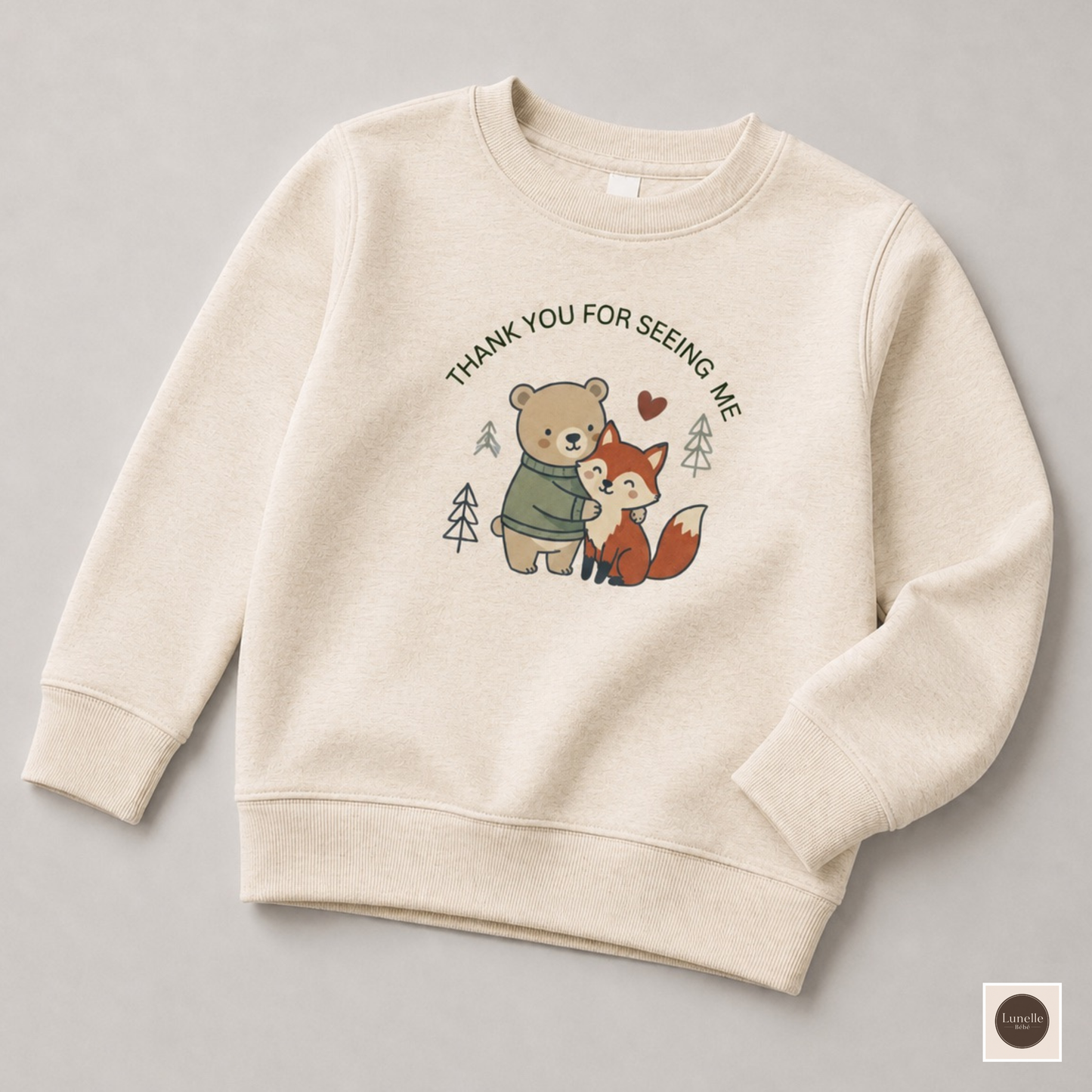 Thank You For Seeing Me Toddler Sweatshirt| Cute Bear & Fox Kindness Top | Inclusion & Autism Acceptance Shirt | 2T–5T