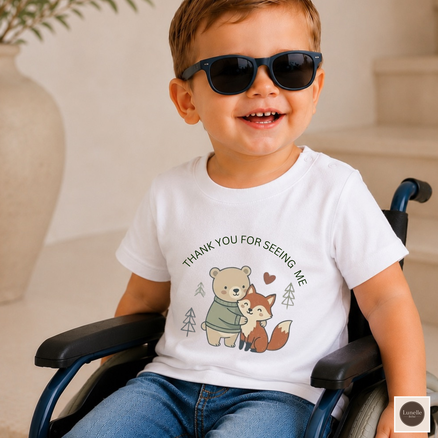 Thank You For Seeing Me Toddler Shirt, Autism Acceptance Shirt, Bear Fox Kids Tee, Inclusion Shirt, Kindness T-Shirt