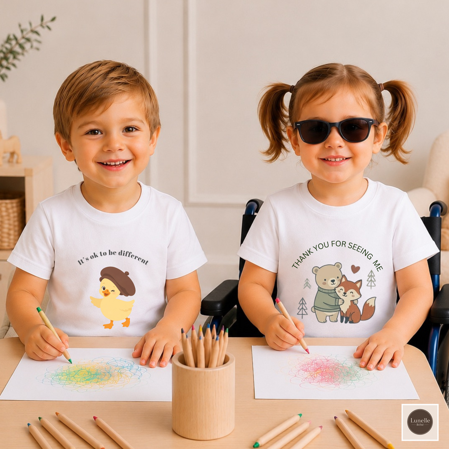 Thank You For Seeing Me Toddler Shirt, Autism Acceptance Shirt, Bear Fox Kids Tee, Inclusion Shirt, Kindness T-Shirt