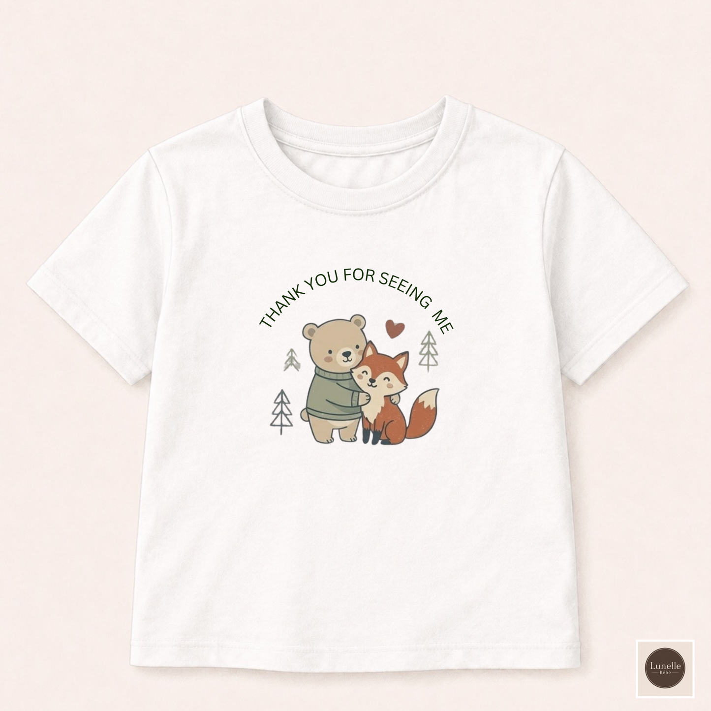 Thank You For Seeing Me Toddler Shirt, Autism Acceptance Shirt, Bear Fox Kids Tee, Inclusion Shirt, Kindness T-Shirt